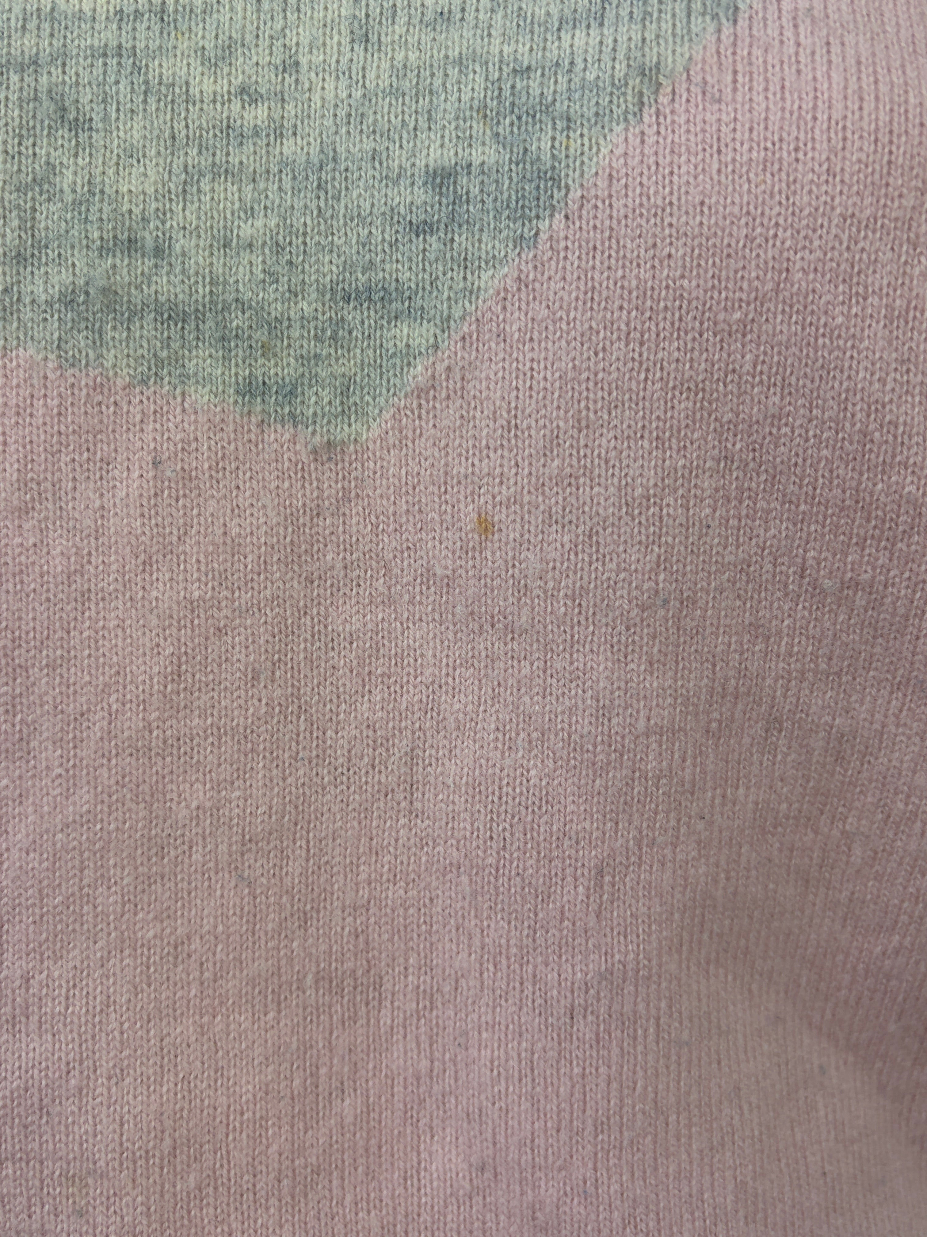 Ali Cashmere Star Jumper — Grey Marle & Blush Pink - Size S