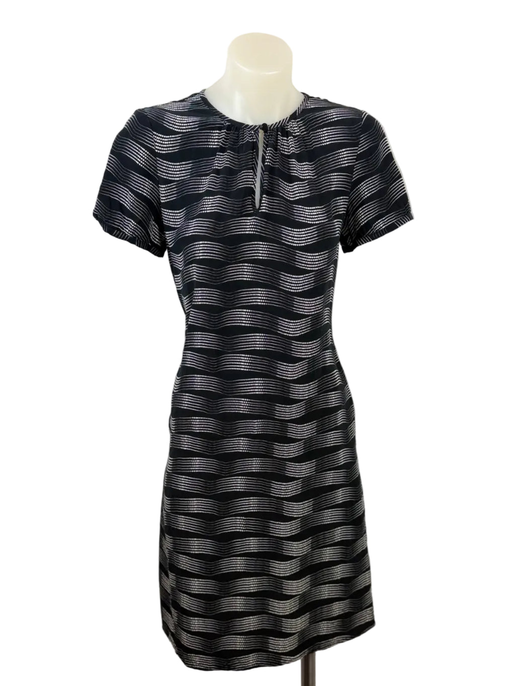 Marcs Pure Silk Wave Print Dress - Size 6