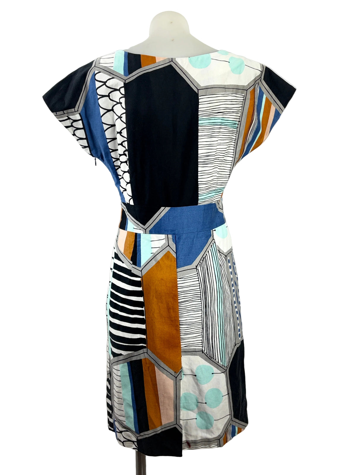 Marimekko | Geometric Patchwork Shift Dress | EU 34 AU 8