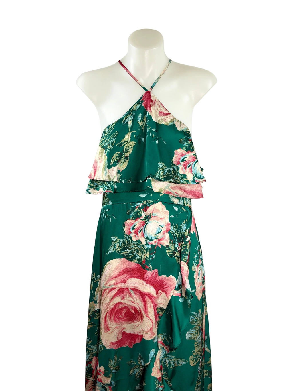 Catalog | Rose Print Halter Maxi Dress | Size 8
