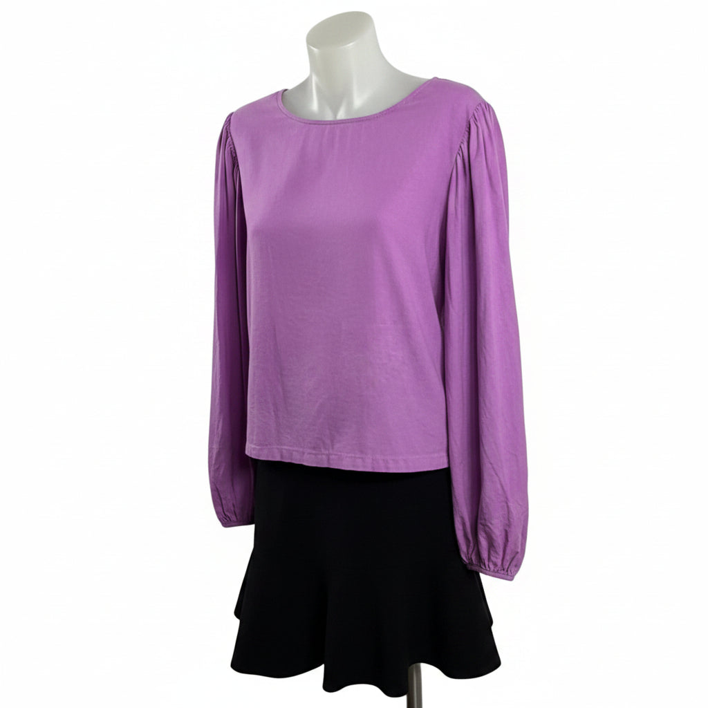 Sportsgirl | Balloon Sleeve Blouse | Purple | Size 12