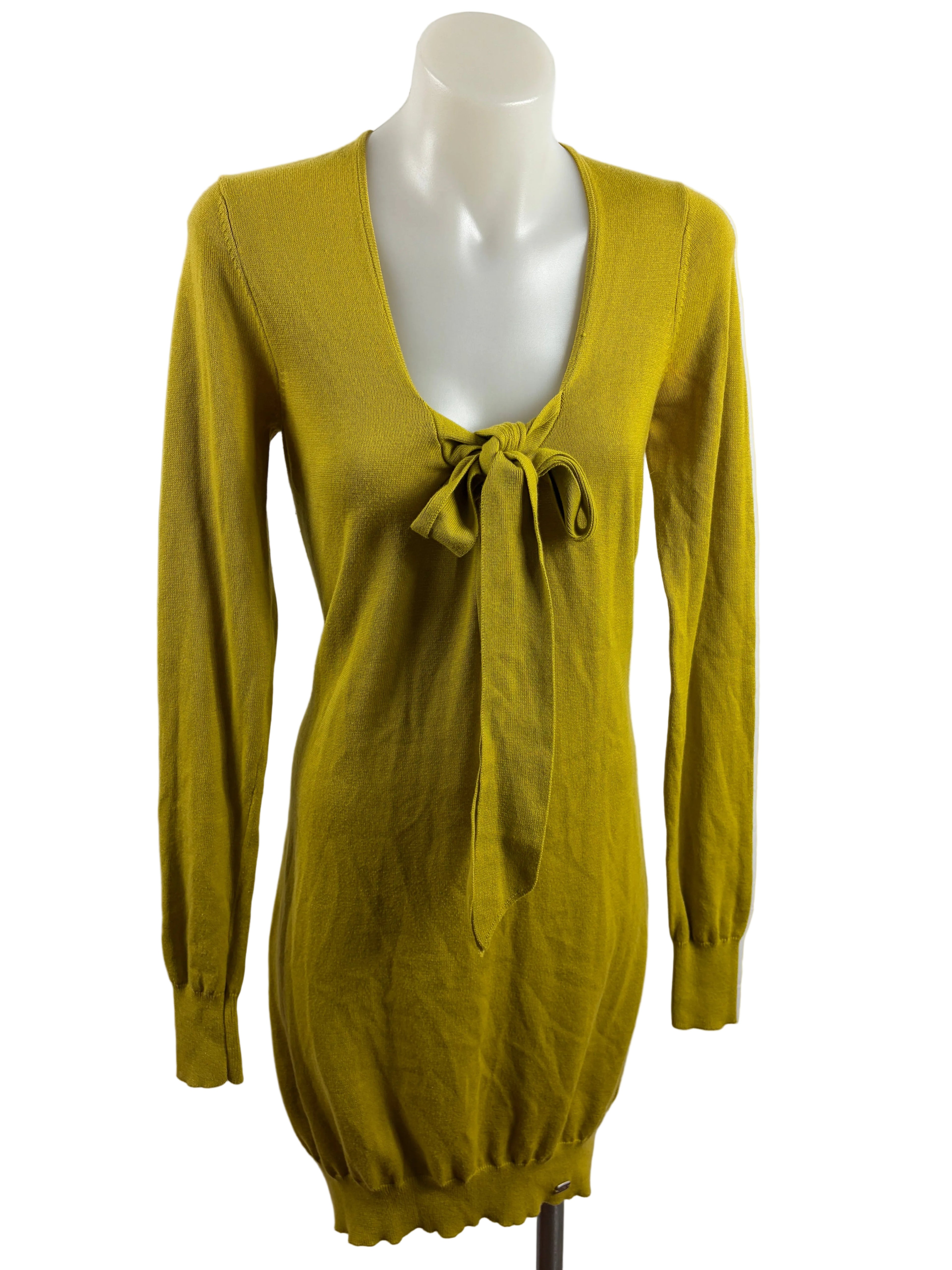 Ted Baker | Bow-Detail Knit Dress | Chartreuse | 10