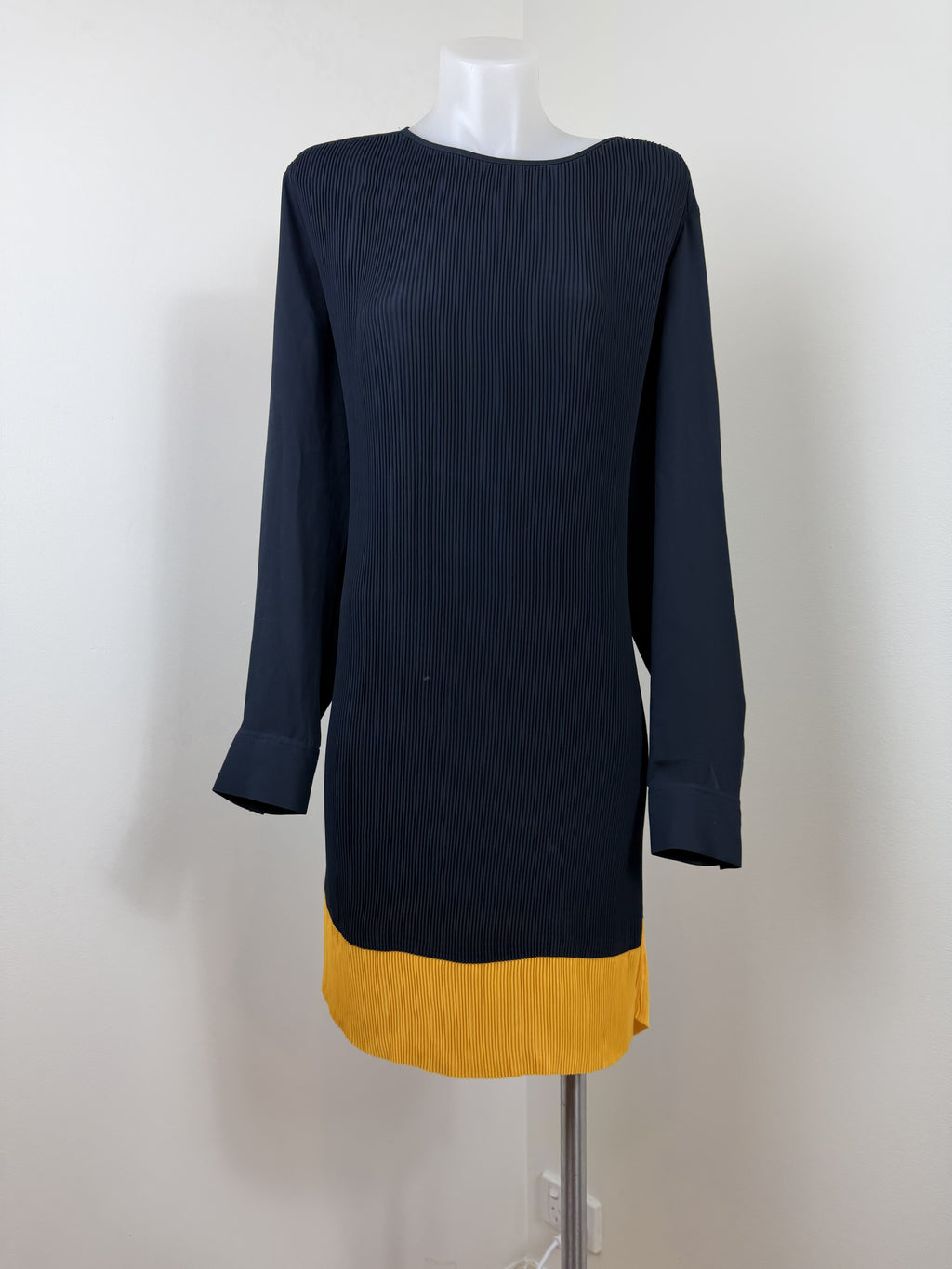 Tommy Hilfiger Colour Block Micro Pleat Shift Dress