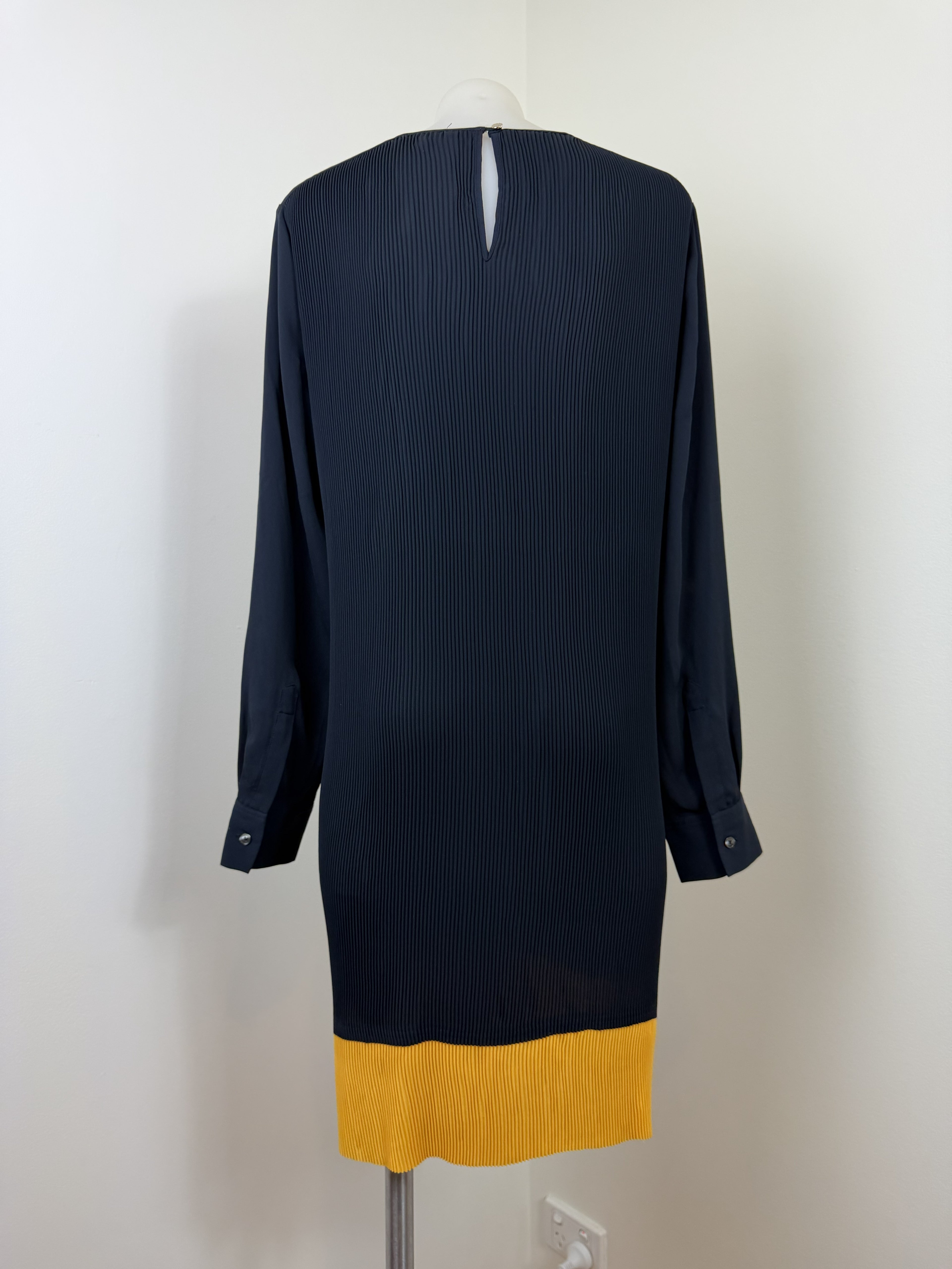 Tommy Hilfiger Colour Block Micro Pleat Shift Dress