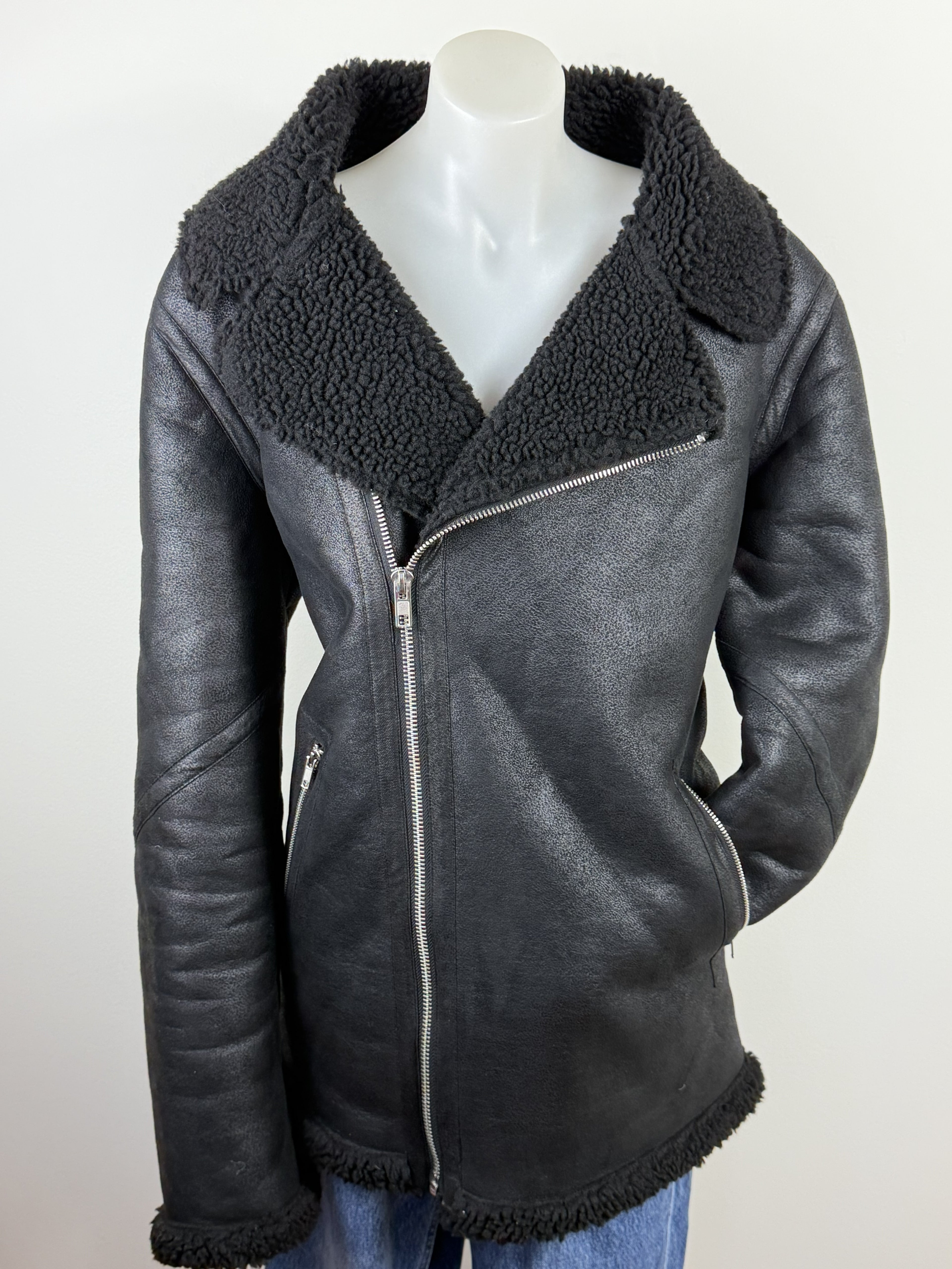 ASOS Faux Shearling Aviator Jacket