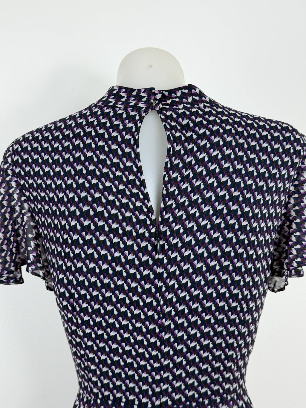 Portmans Geometric Print Flounce Hem Dress