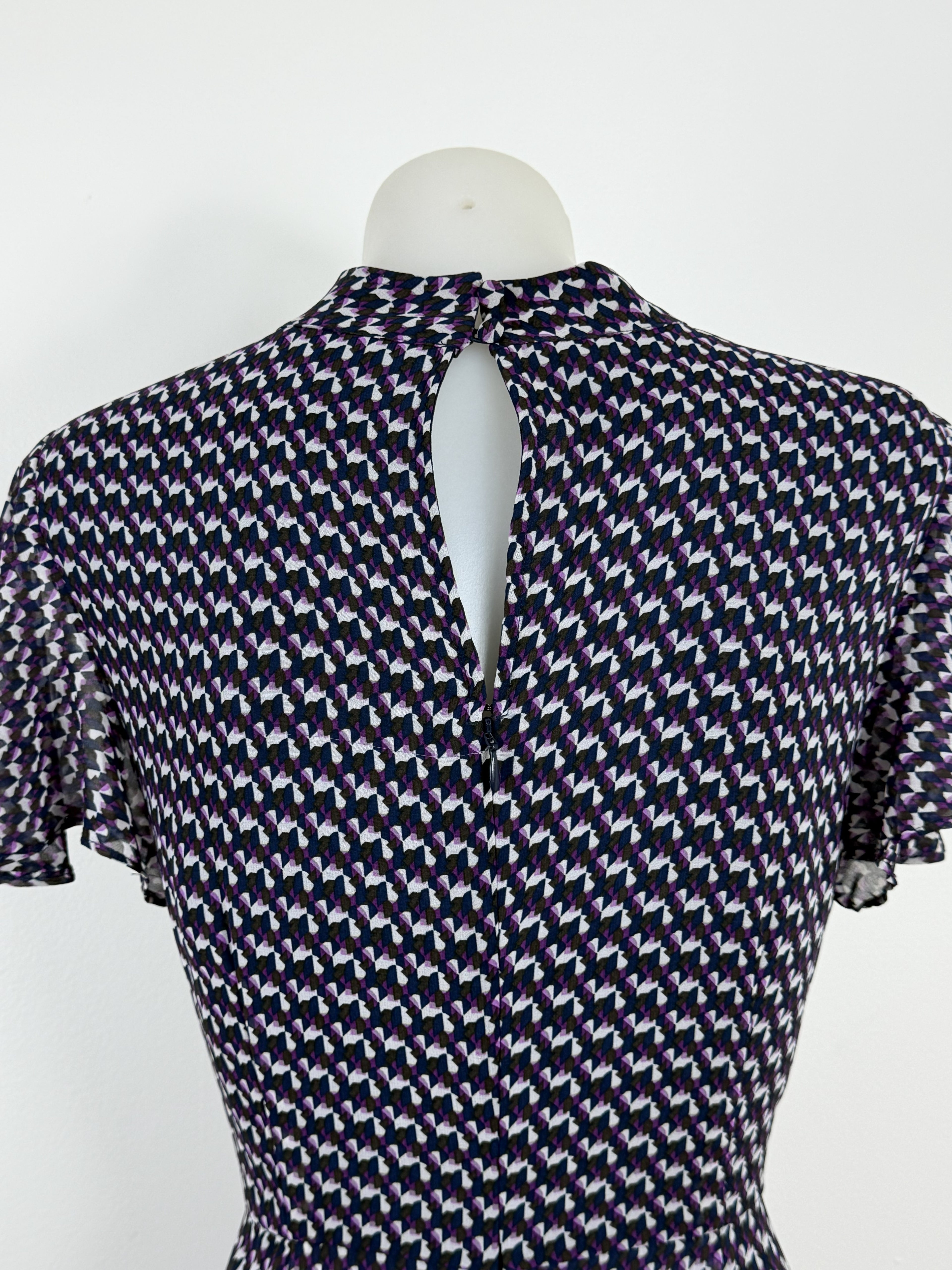 Portmans Geometric Print Flounce Hem Dress