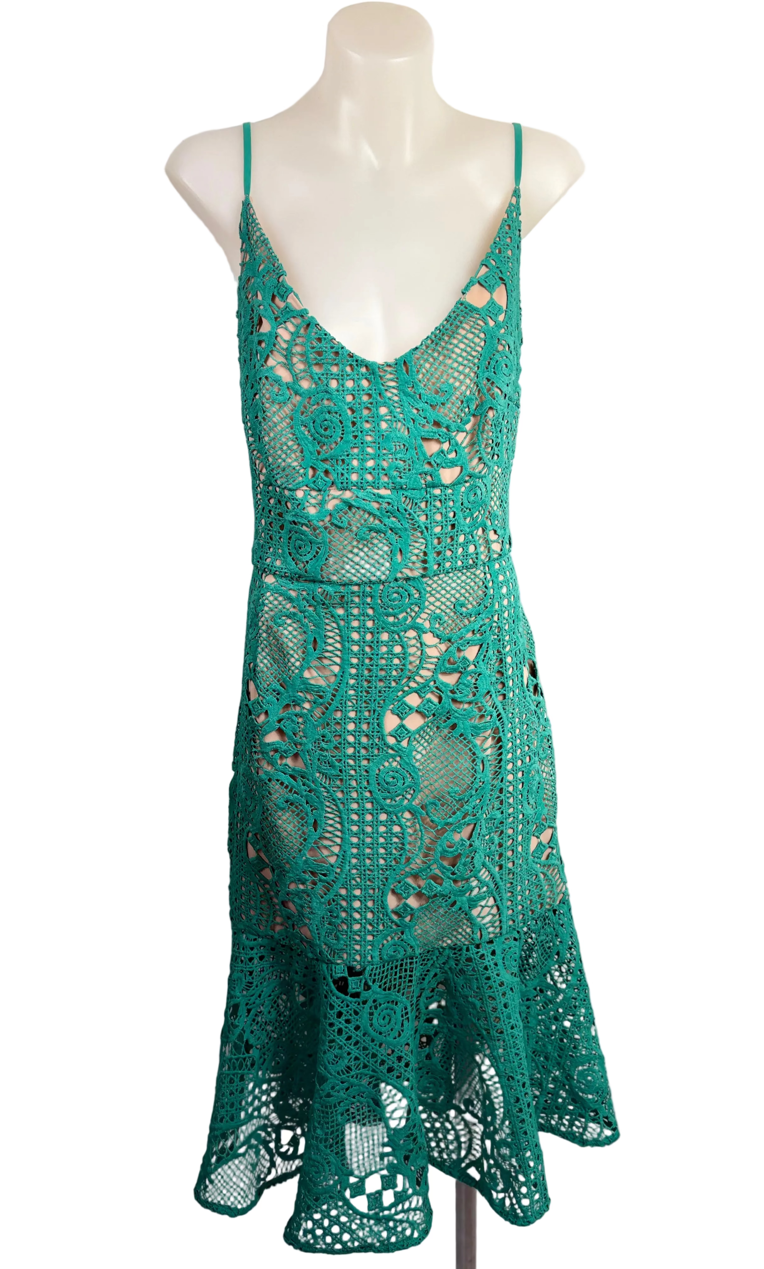 Cooper St Emerald Green Lace Midi Dress