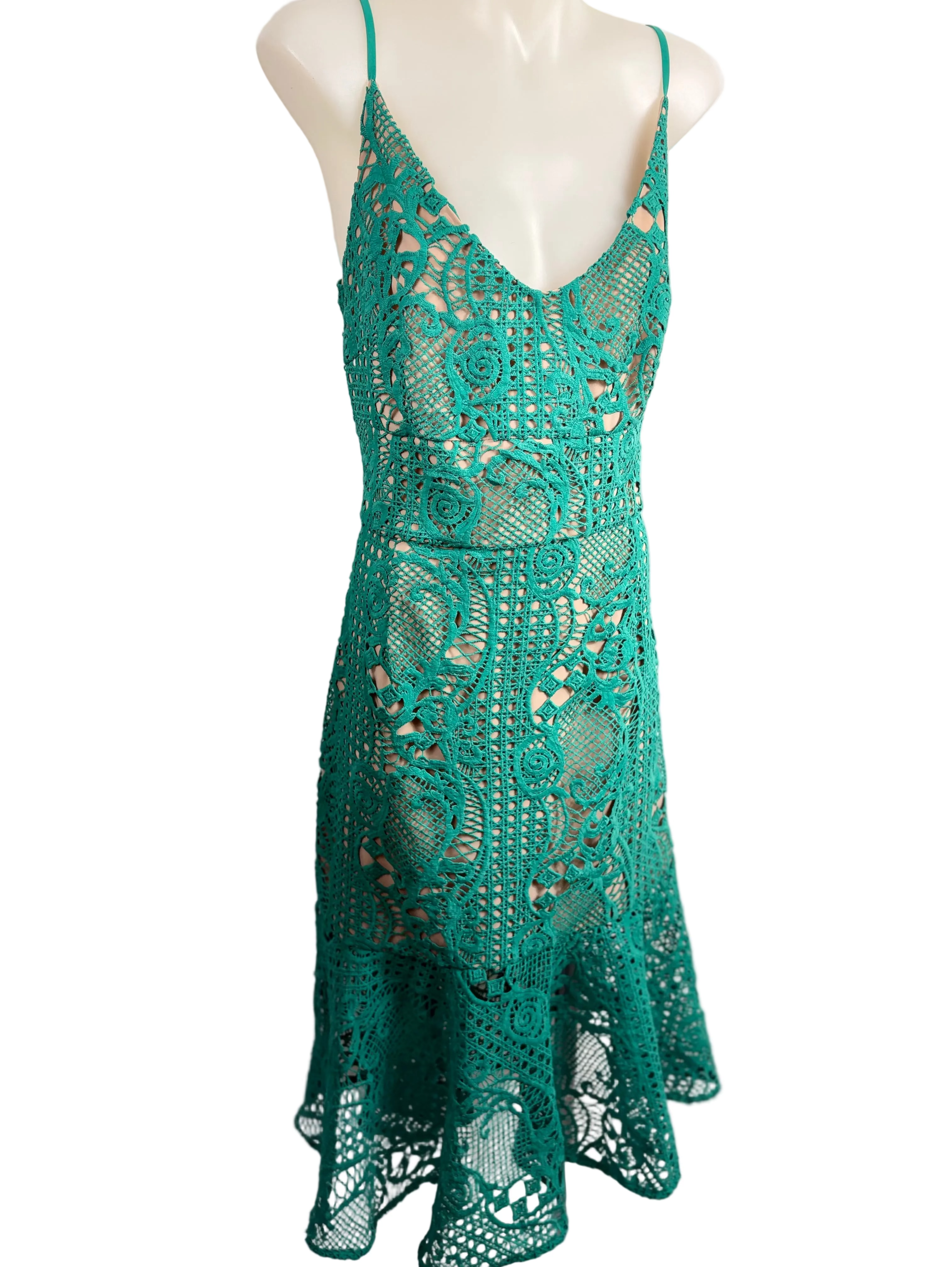 Cooper St Emerald Green Lace Midi Dress