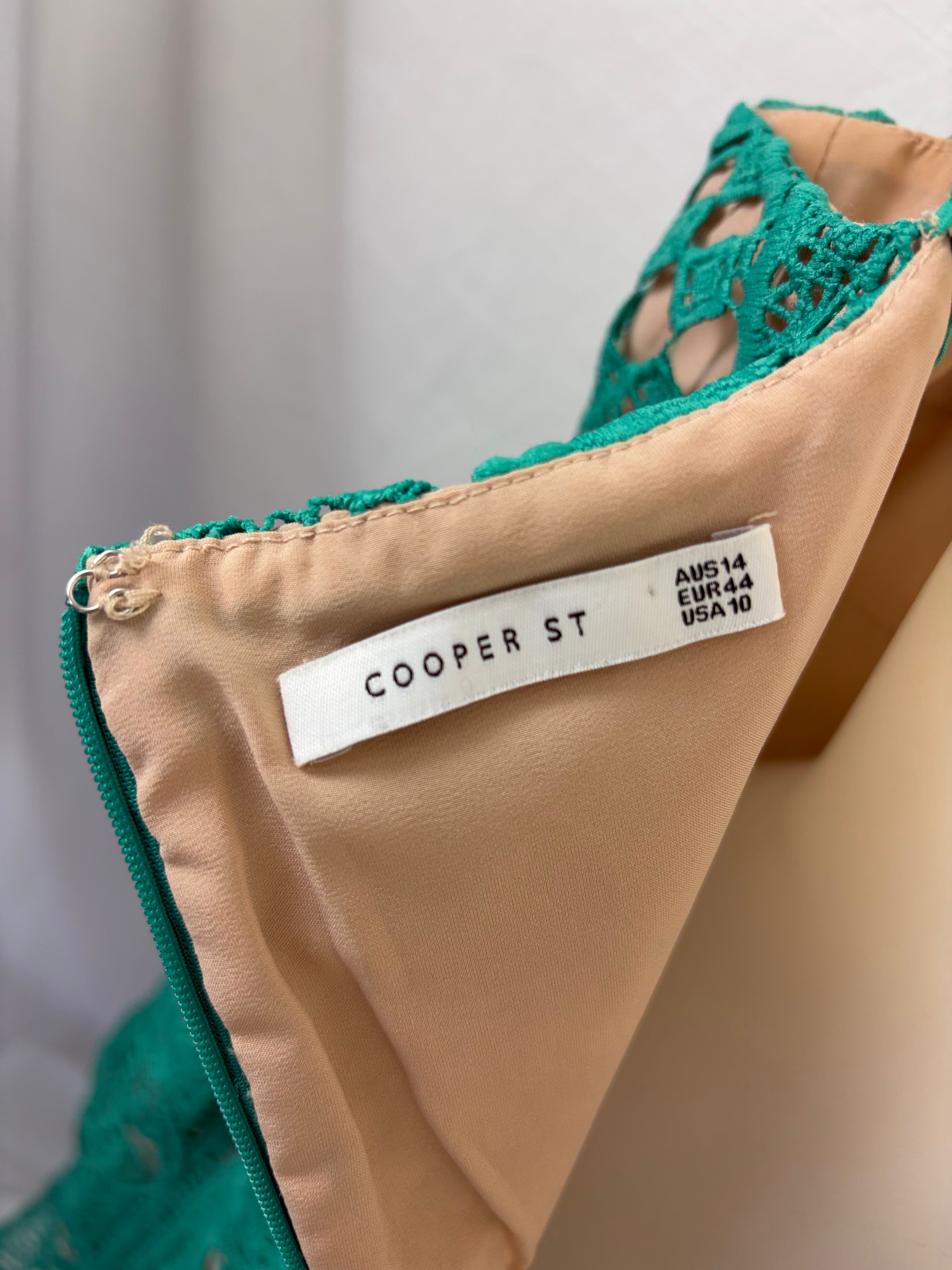 Cooper St Emerald Green Lace Midi Dress