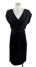 Country Road Black Short Sleeve Twist Front Tie Dress