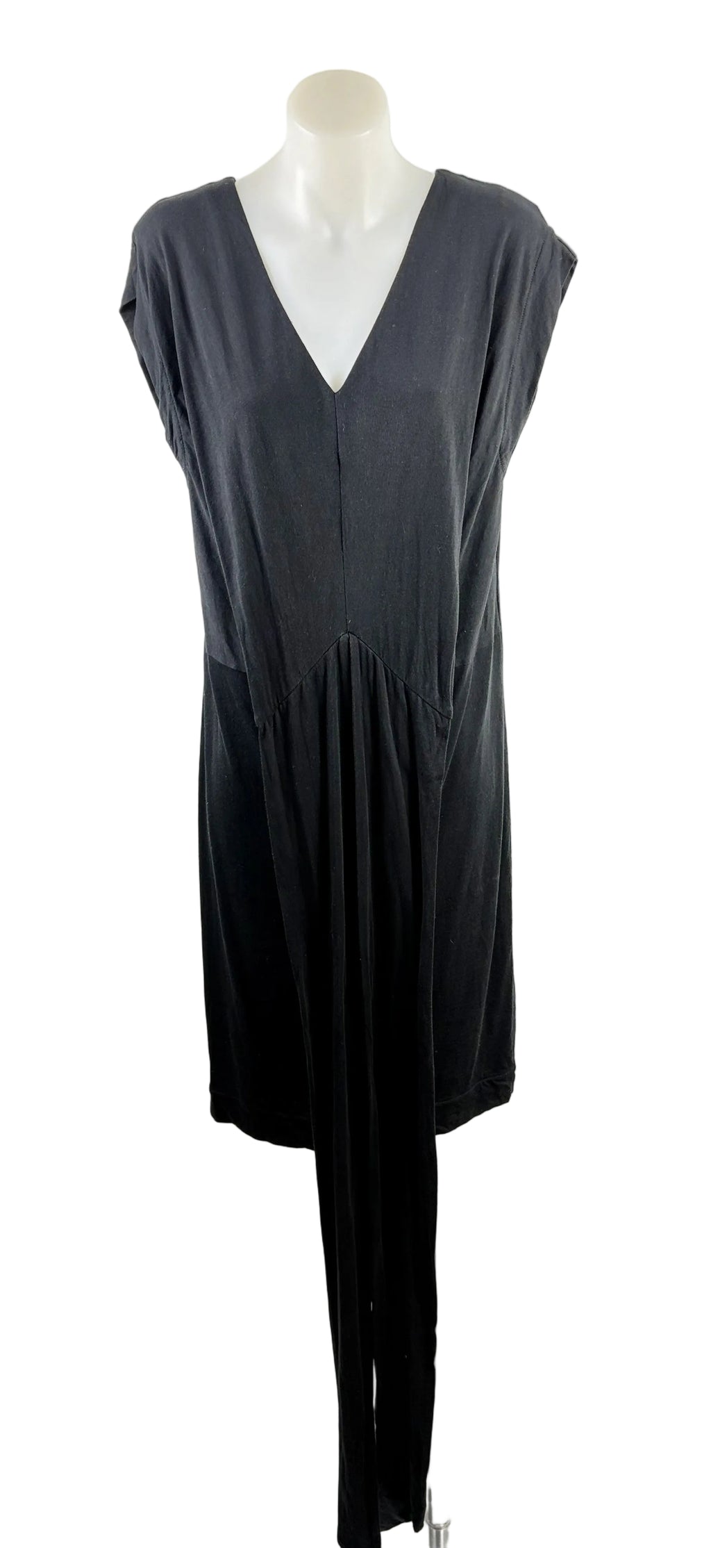 Country Road Black Short Sleeve Twist Front Tie Dress