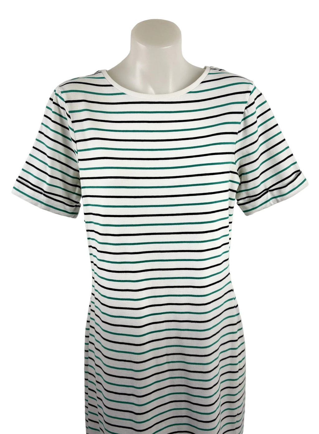 Seed Green & Navy Striped Dress BNWOT