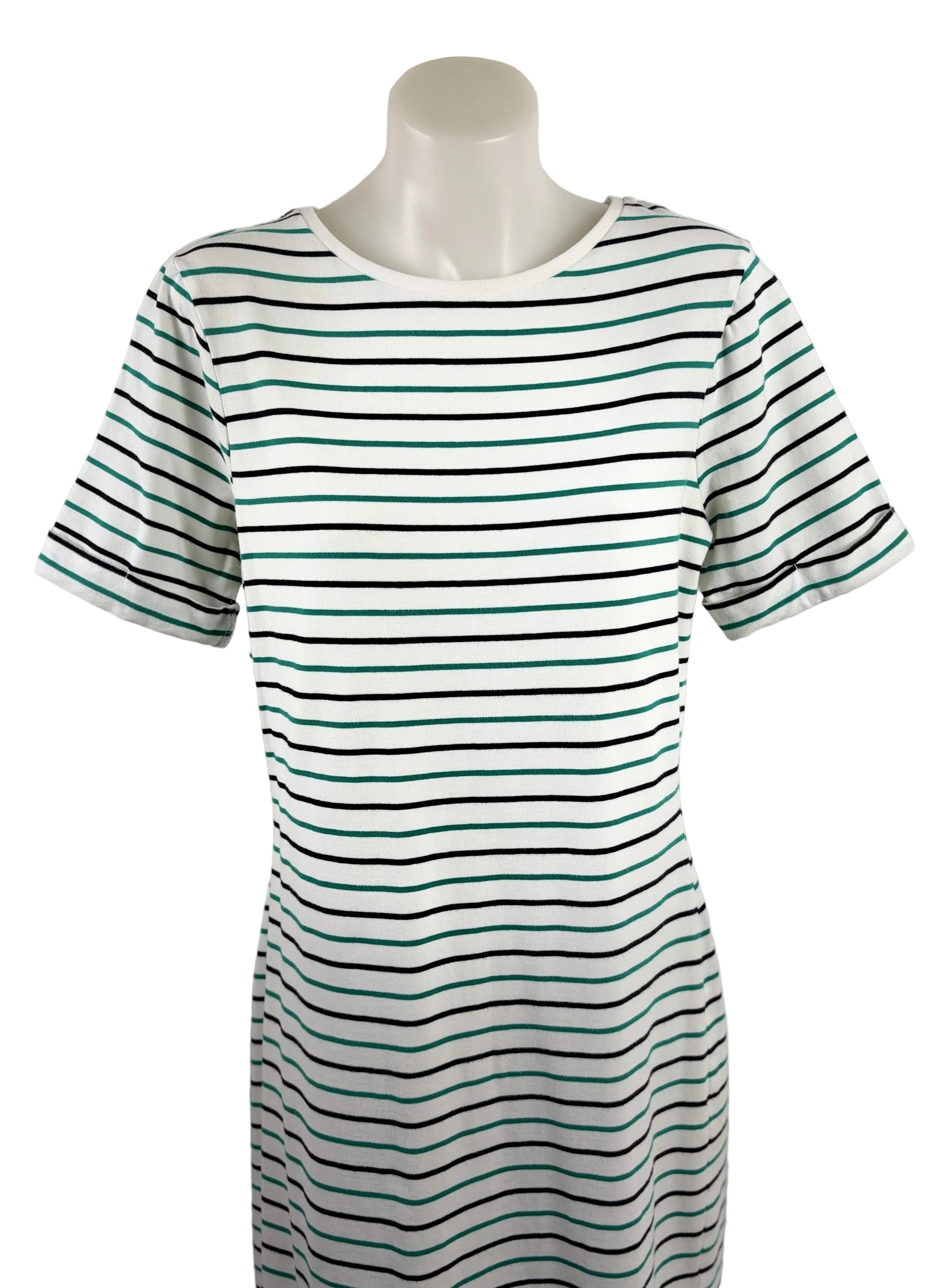 Seed Green & Navy Striped Dress BNWOT
