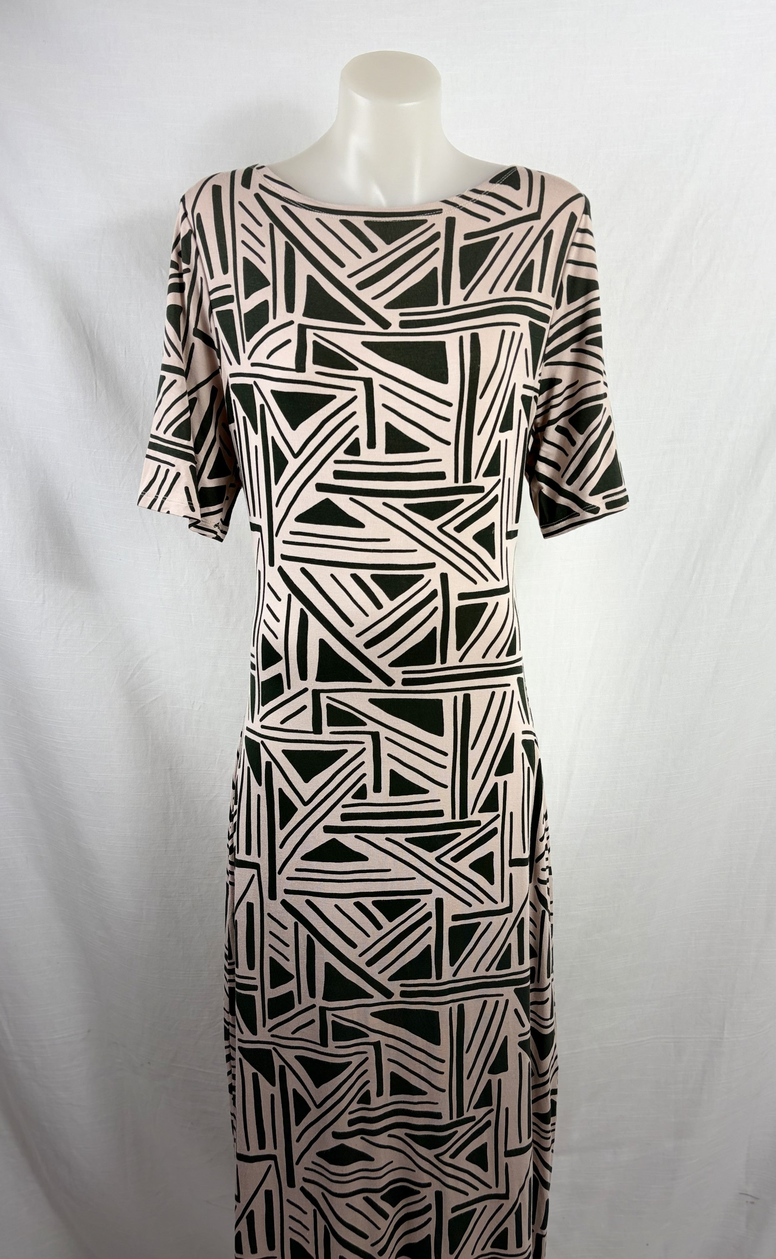 Oxford Woman Abstract Geometric Print Midi Dress