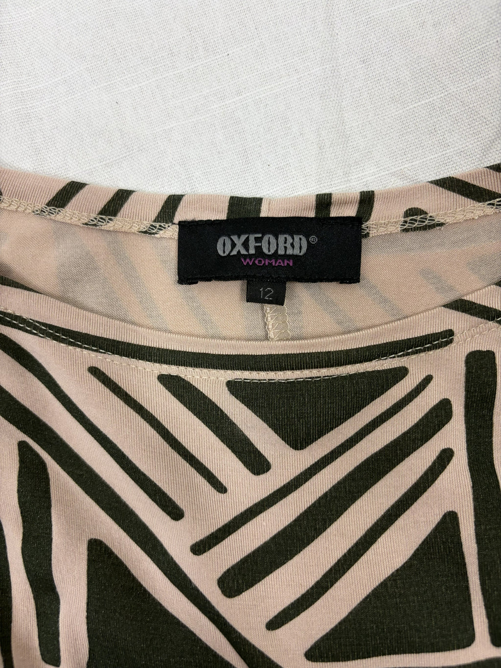 Oxford Woman Abstract Geometric Print Midi Dress