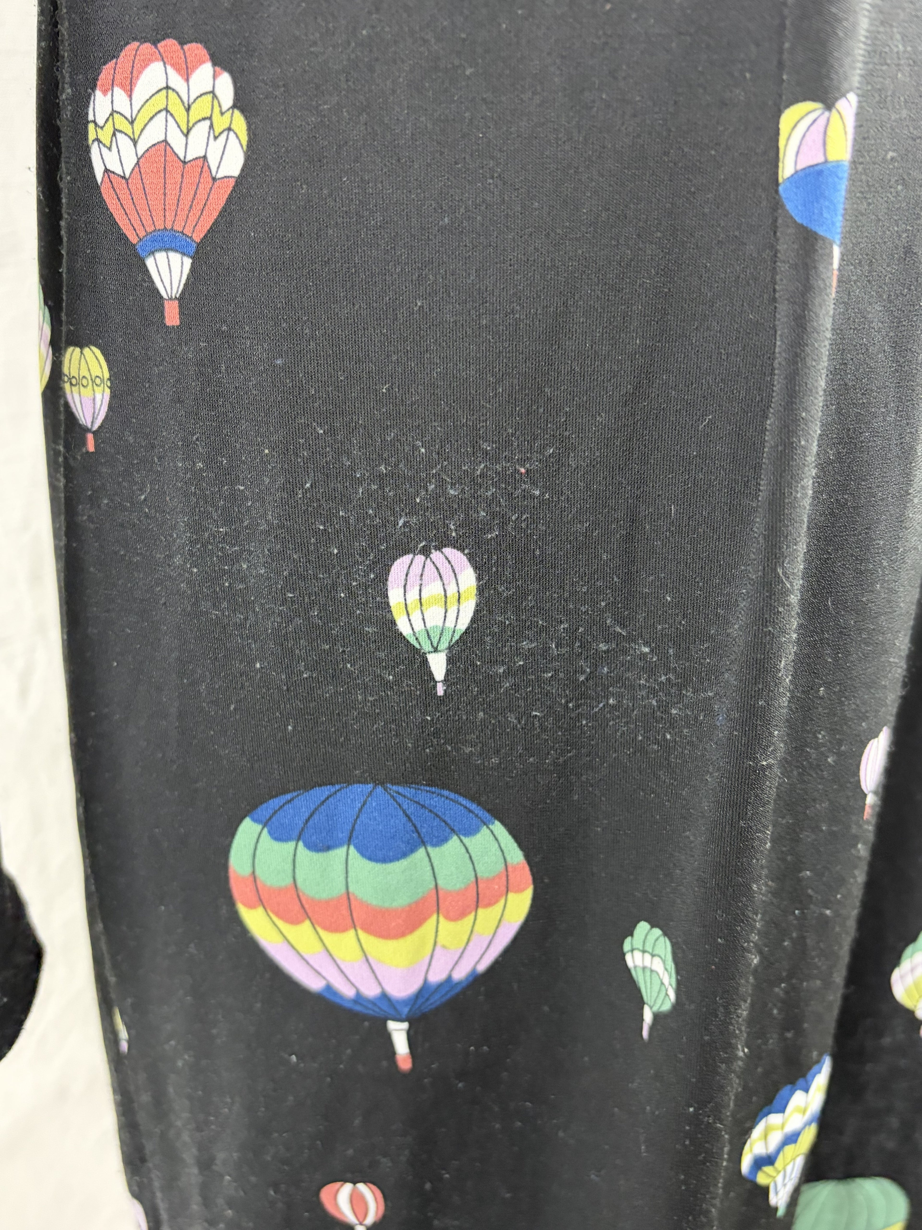 Leona Edmiston Hot Air Balloon Print Long Sleeve Twist Dress