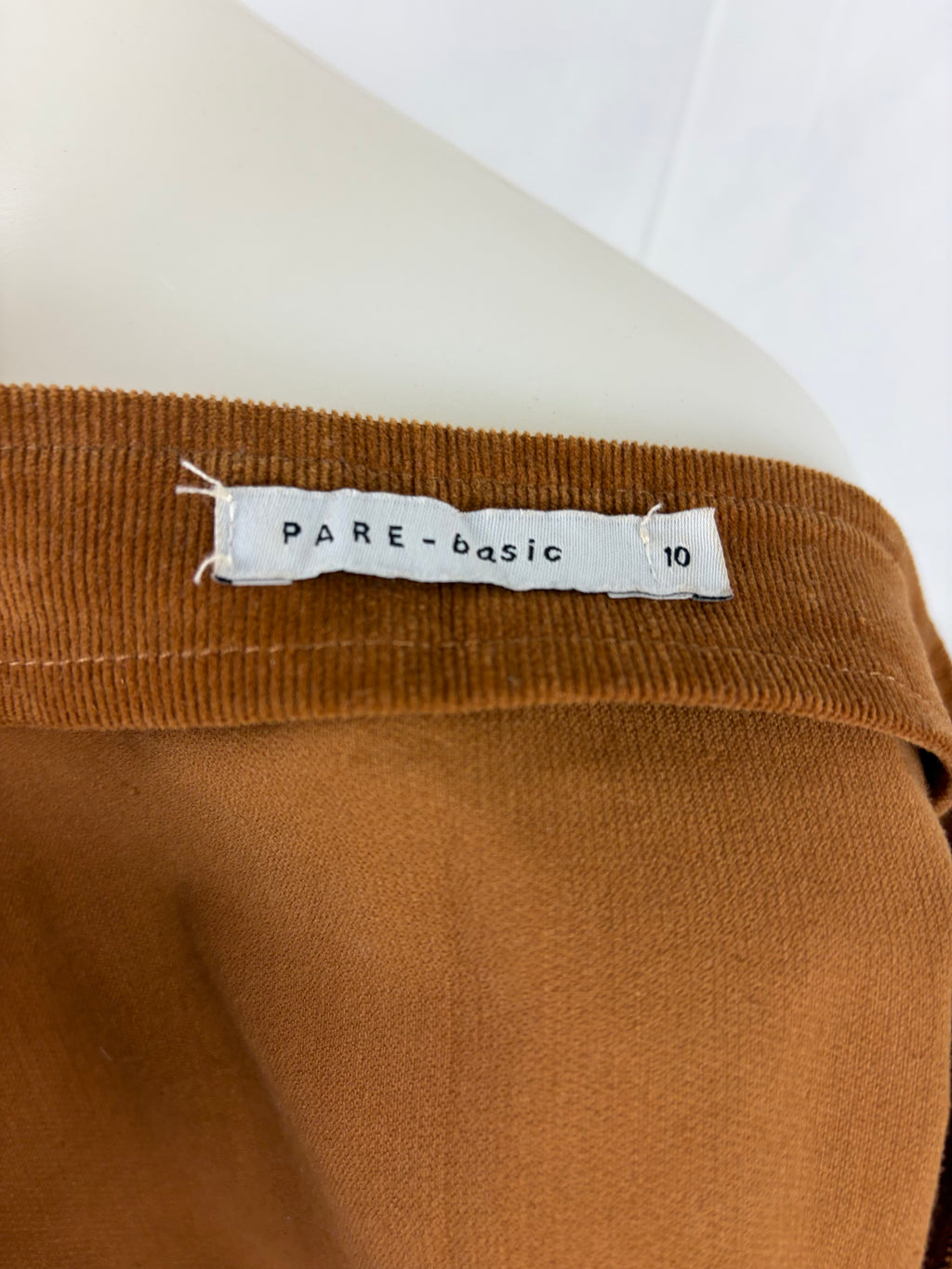 Pare A-Line Corduroy Mini Button-Up Skirt