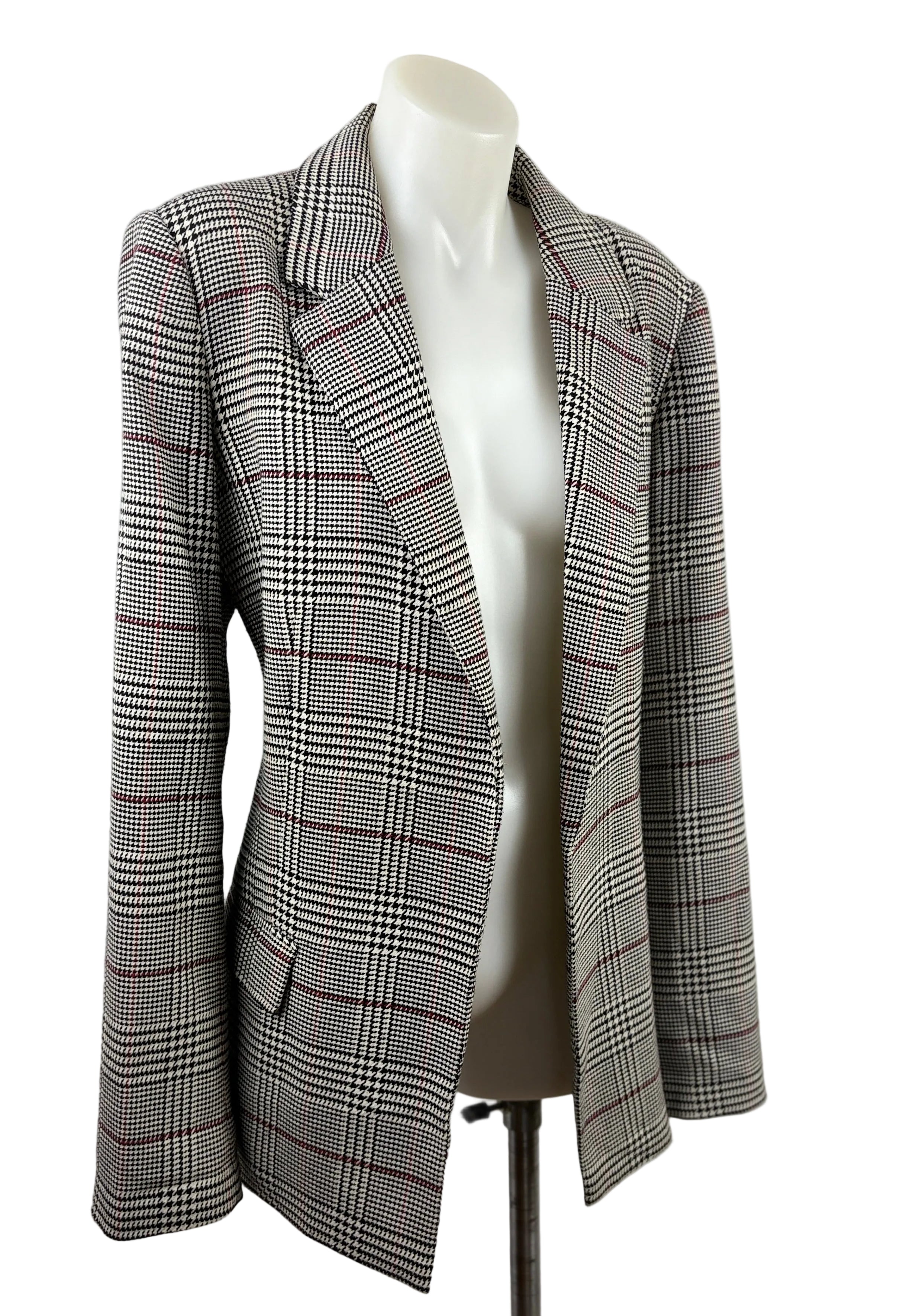 Sportsgirl | Houndstooth Plaid Check Blazer | Size 12
