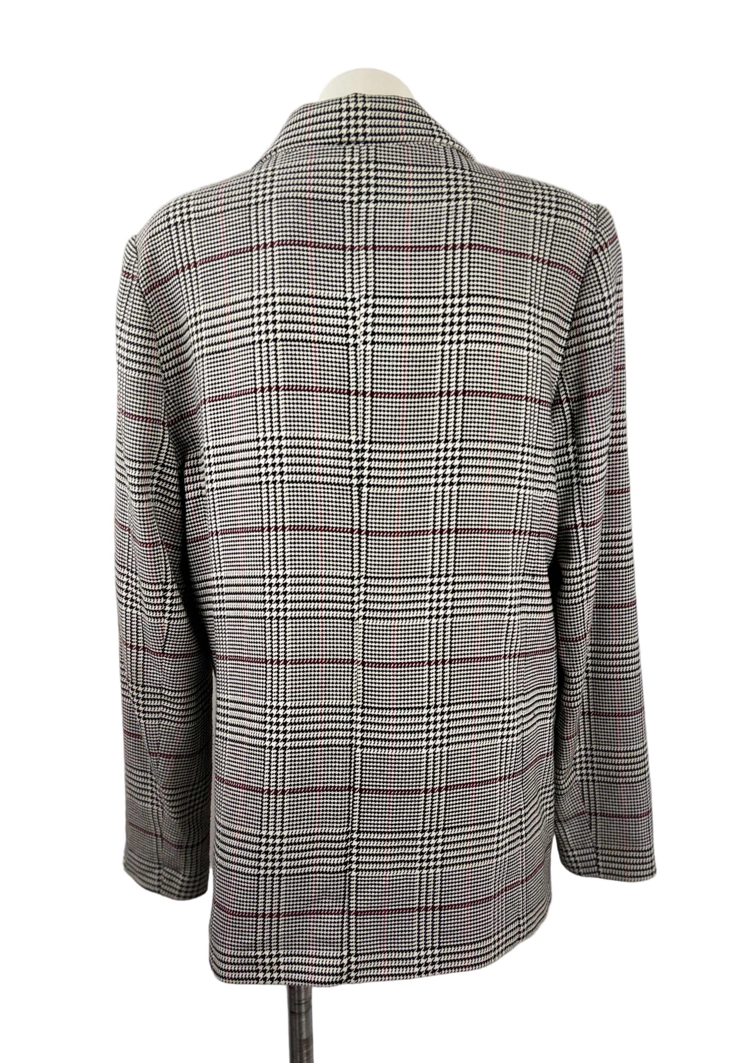 Sportsgirl | Houndstooth Plaid Check Blazer | Size 12