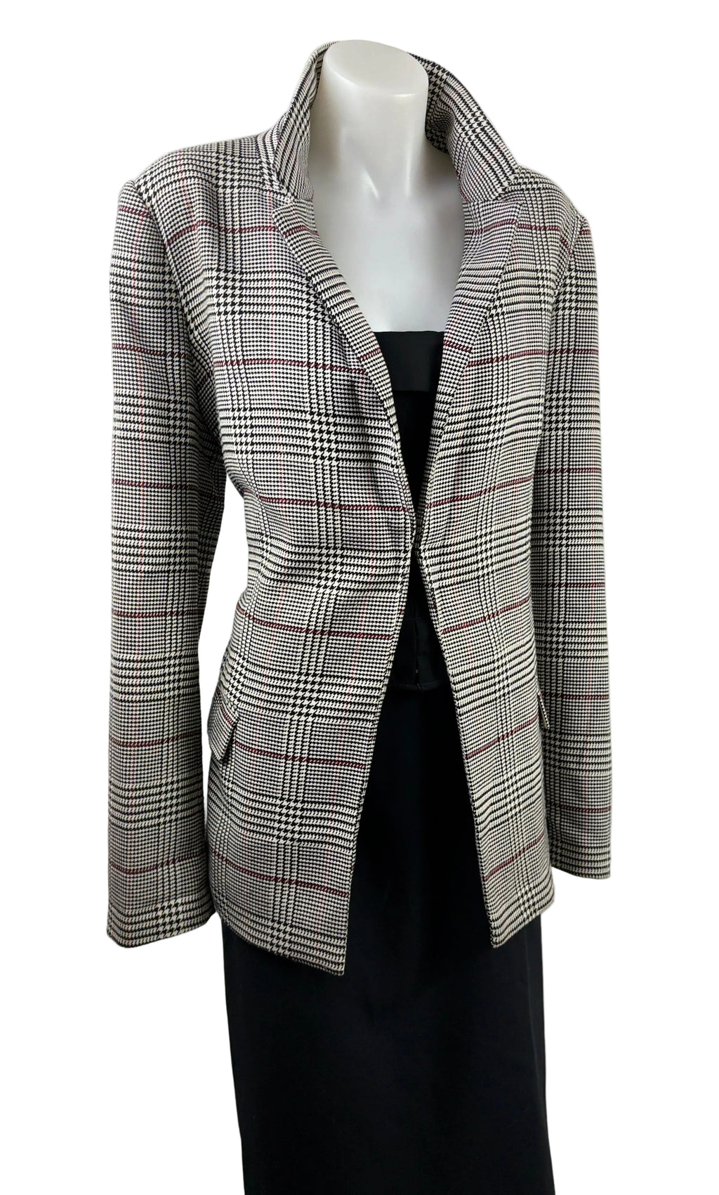 Sportsgirl | Houndstooth Plaid Check Blazer | Size 12