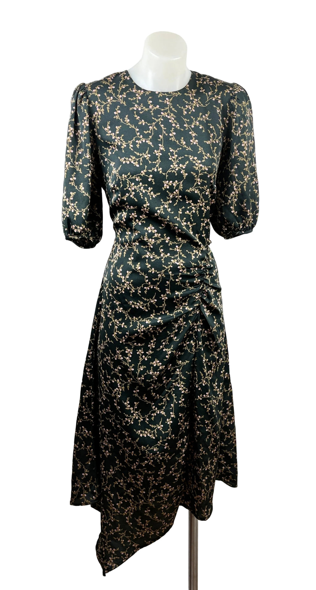 Stella Ditsy Floral Ruched Midi Dress