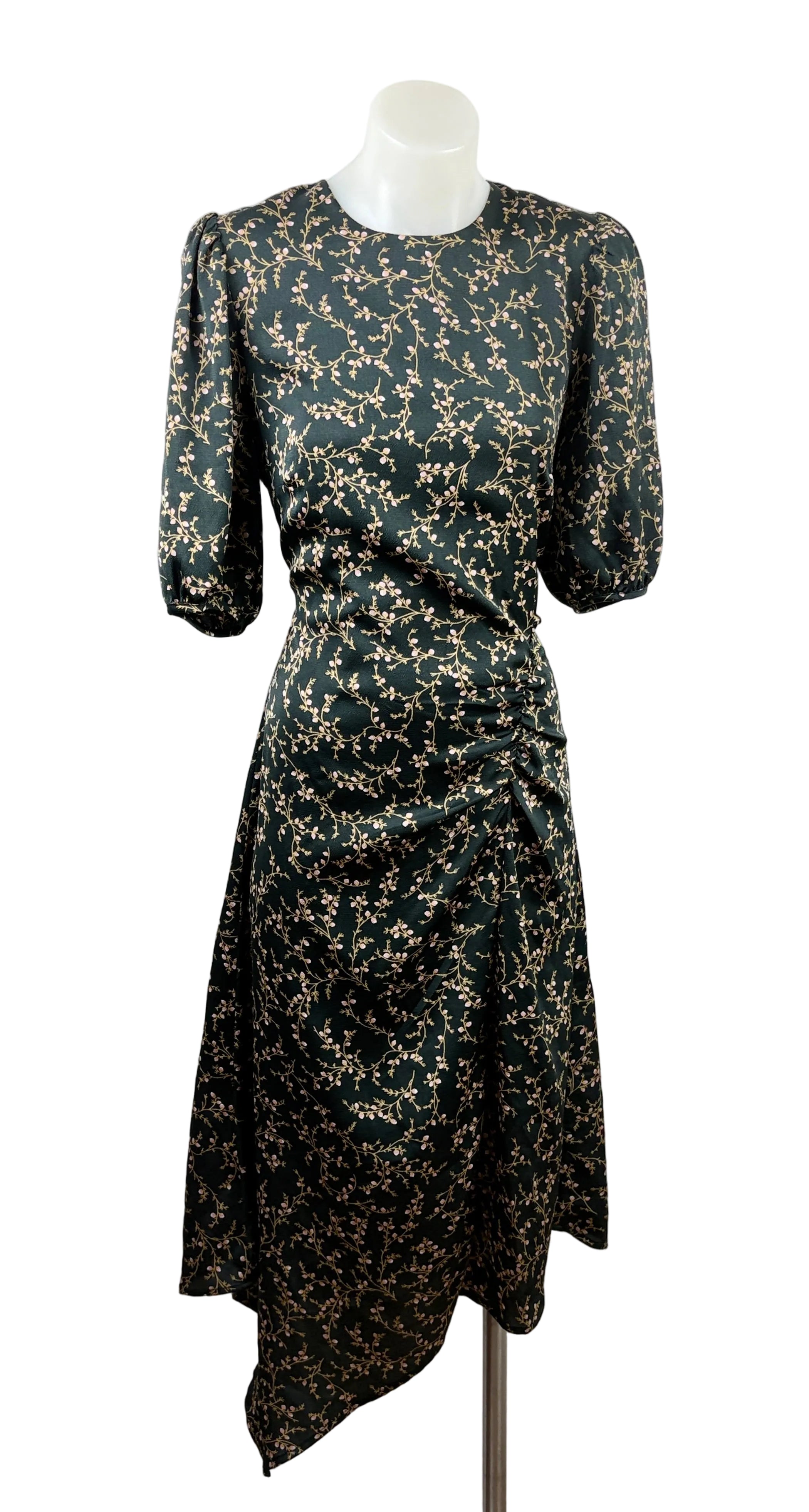 Stella Ditsy Floral Ruched Midi Dress
