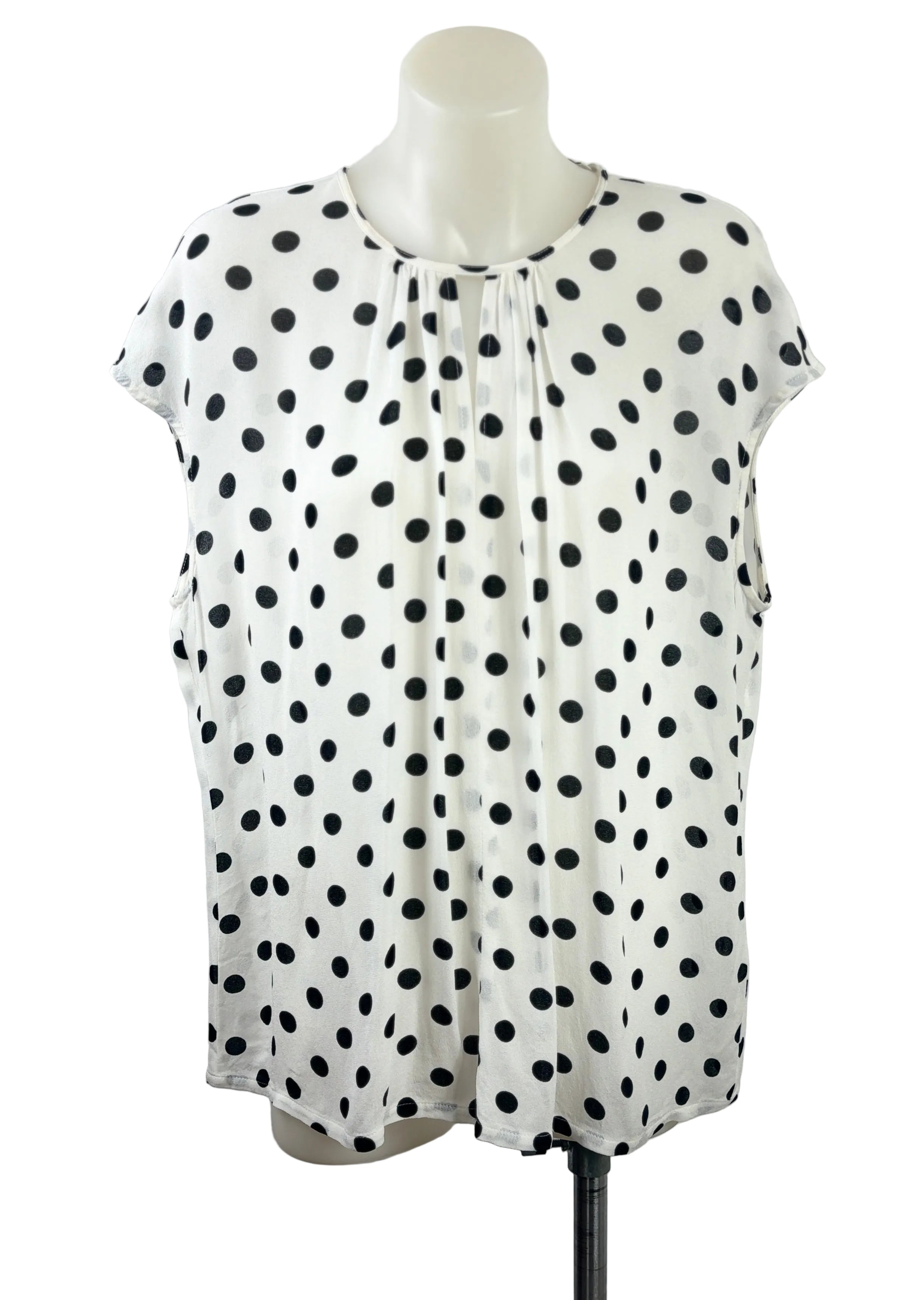 White Polka Dot Top