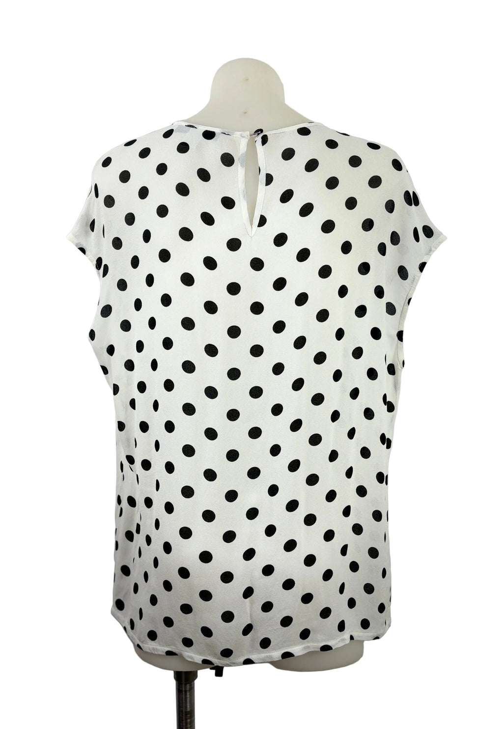 White Polka Dot Top