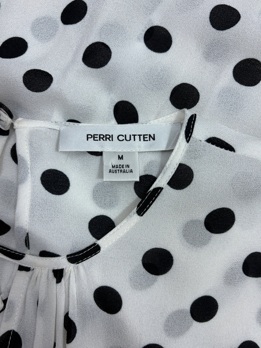 White Polka Dot Top