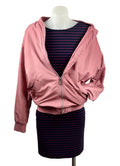 Atmos & Here | Oversized Bomber Jacket | Dusty Pink | Size 6