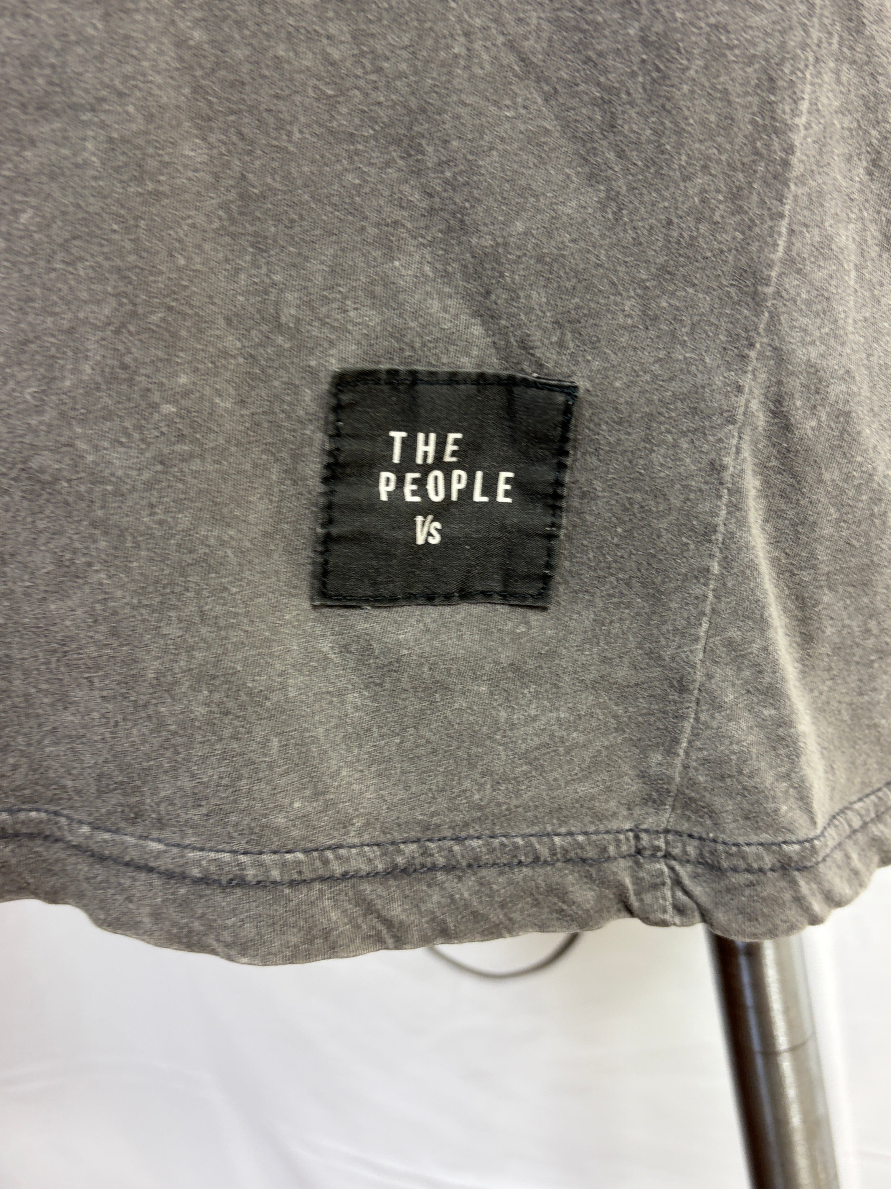 The People vs Distressed Look Graphic Tee