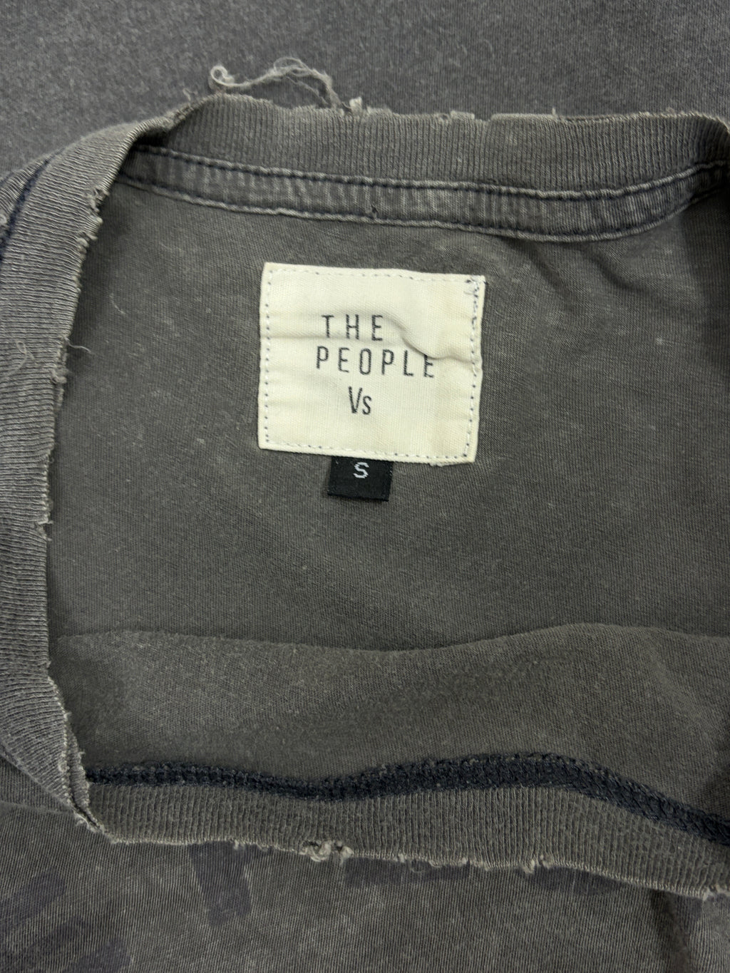 The People vs Distressed Look Graphic Tee