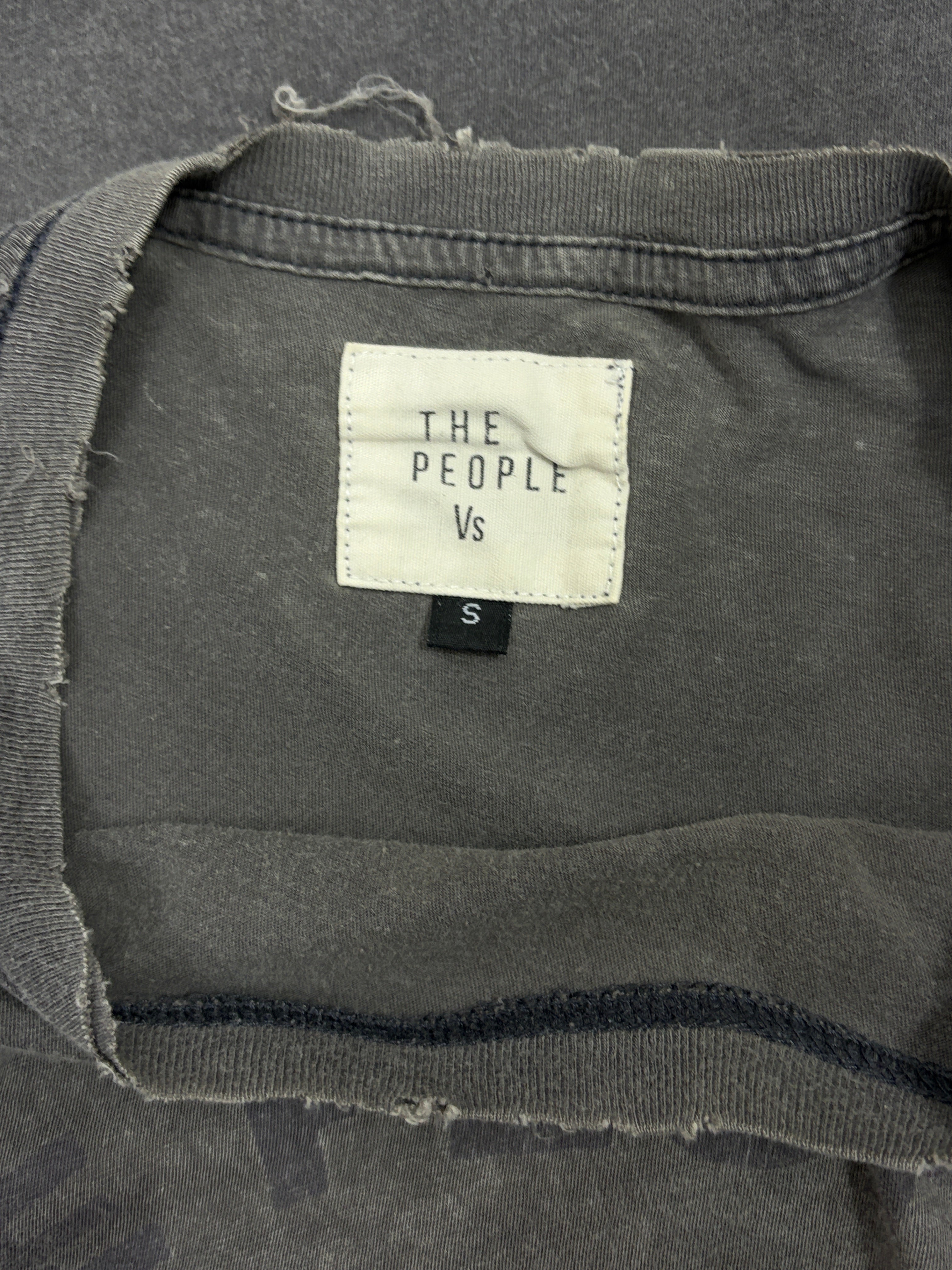 The People vs Distressed Look Graphic Tee