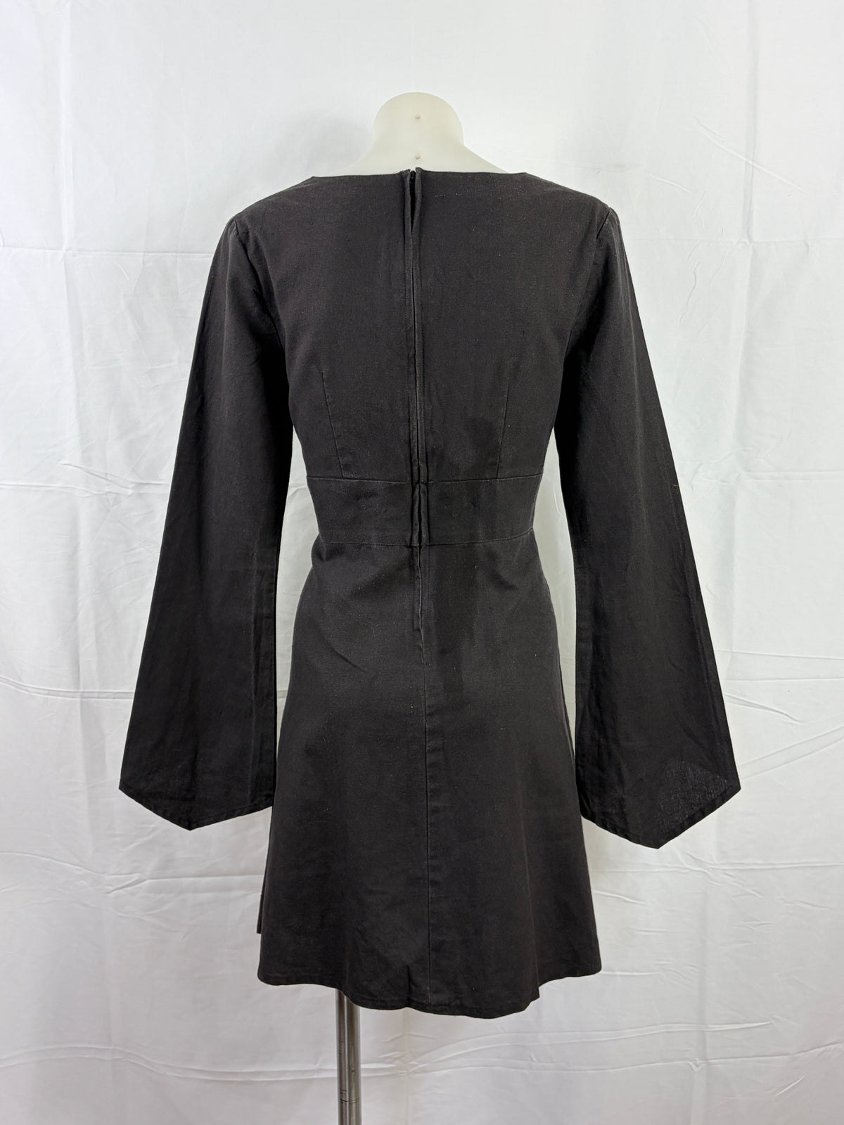 Thumbelene Embroidered Bell Sleeve Mini Dress – view 3 of 5