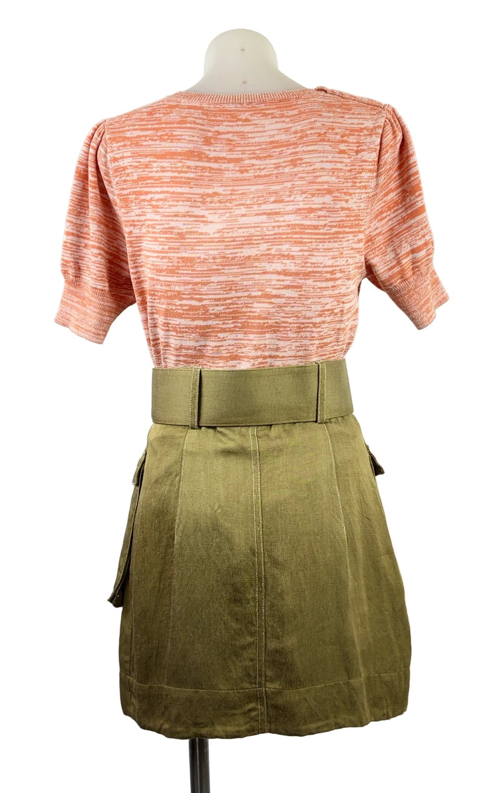 Shona Joy | Ellington Cargo Miniskirt | Olive Linen | Size 6