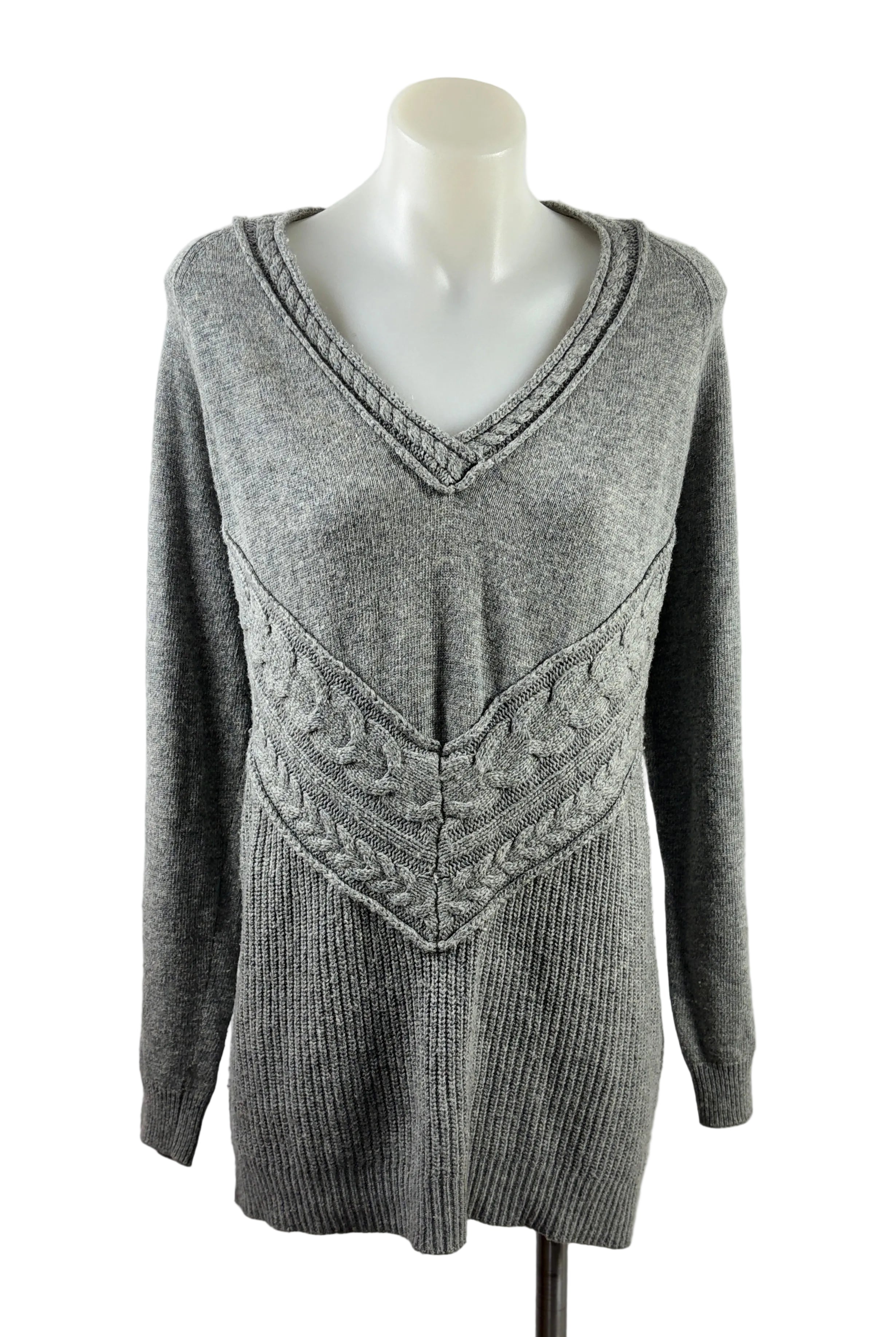 Grey Cable Knit Jumper