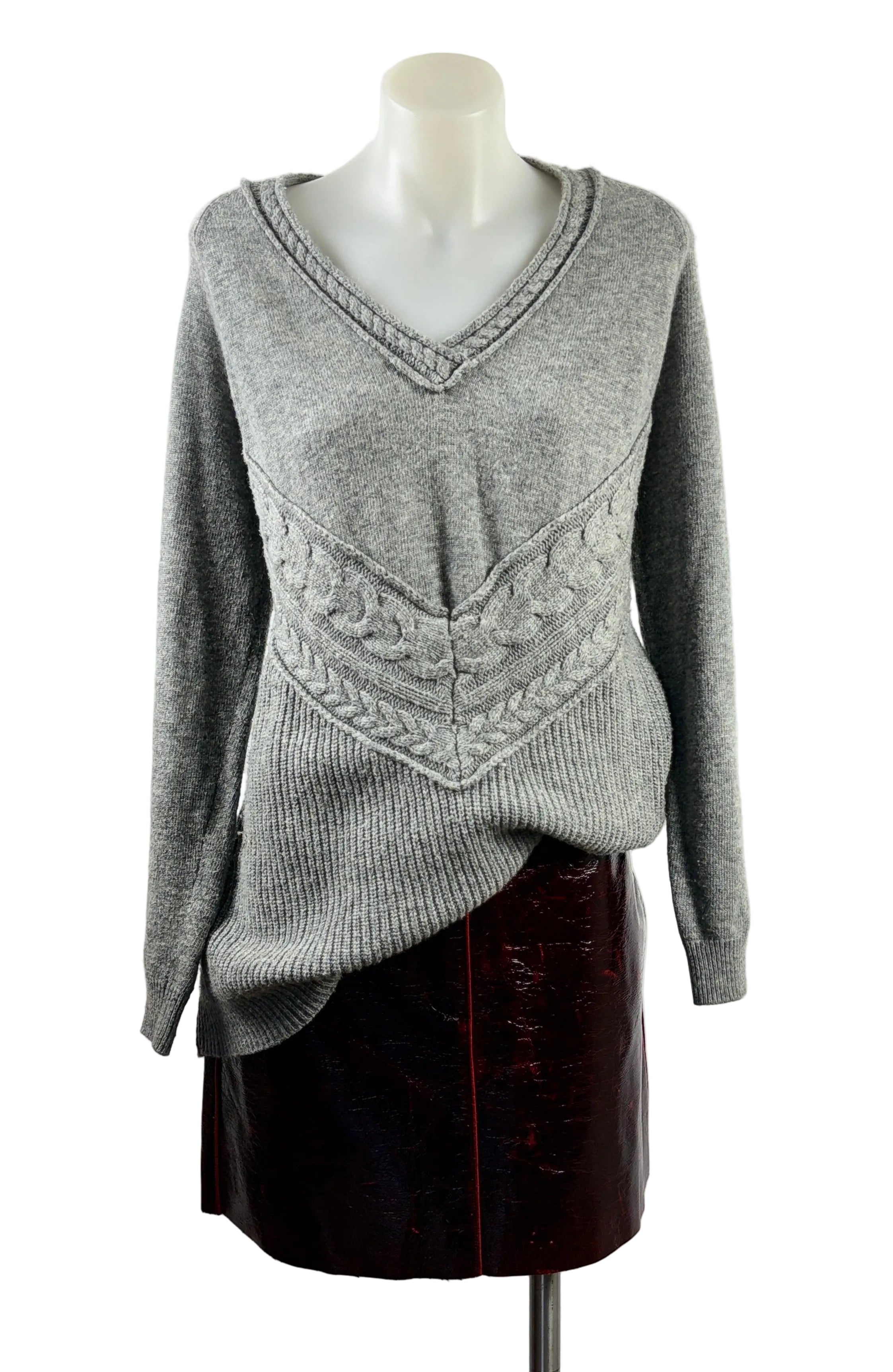 Grey Cable Knit Jumper