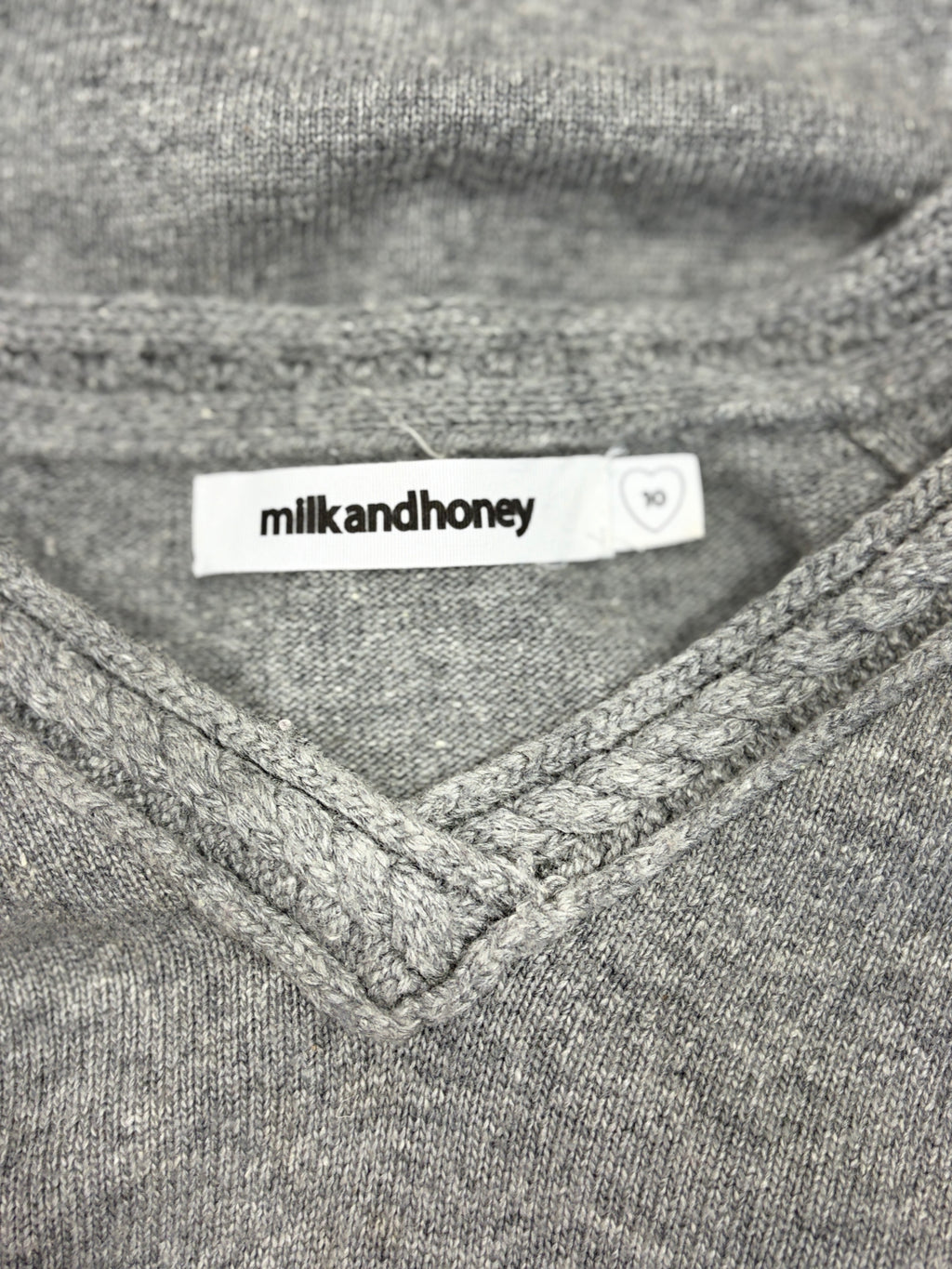 Grey Cable Knit Jumper