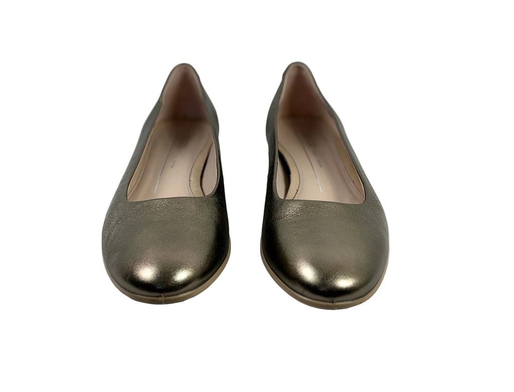 Ecco Metallic Leather Ballet Flats | Size 36