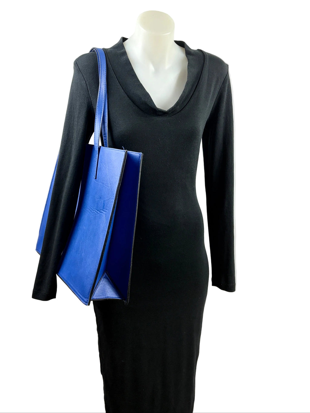 Kookai | Cowl Neck Bodycon Midi Dress | Black | Size 10