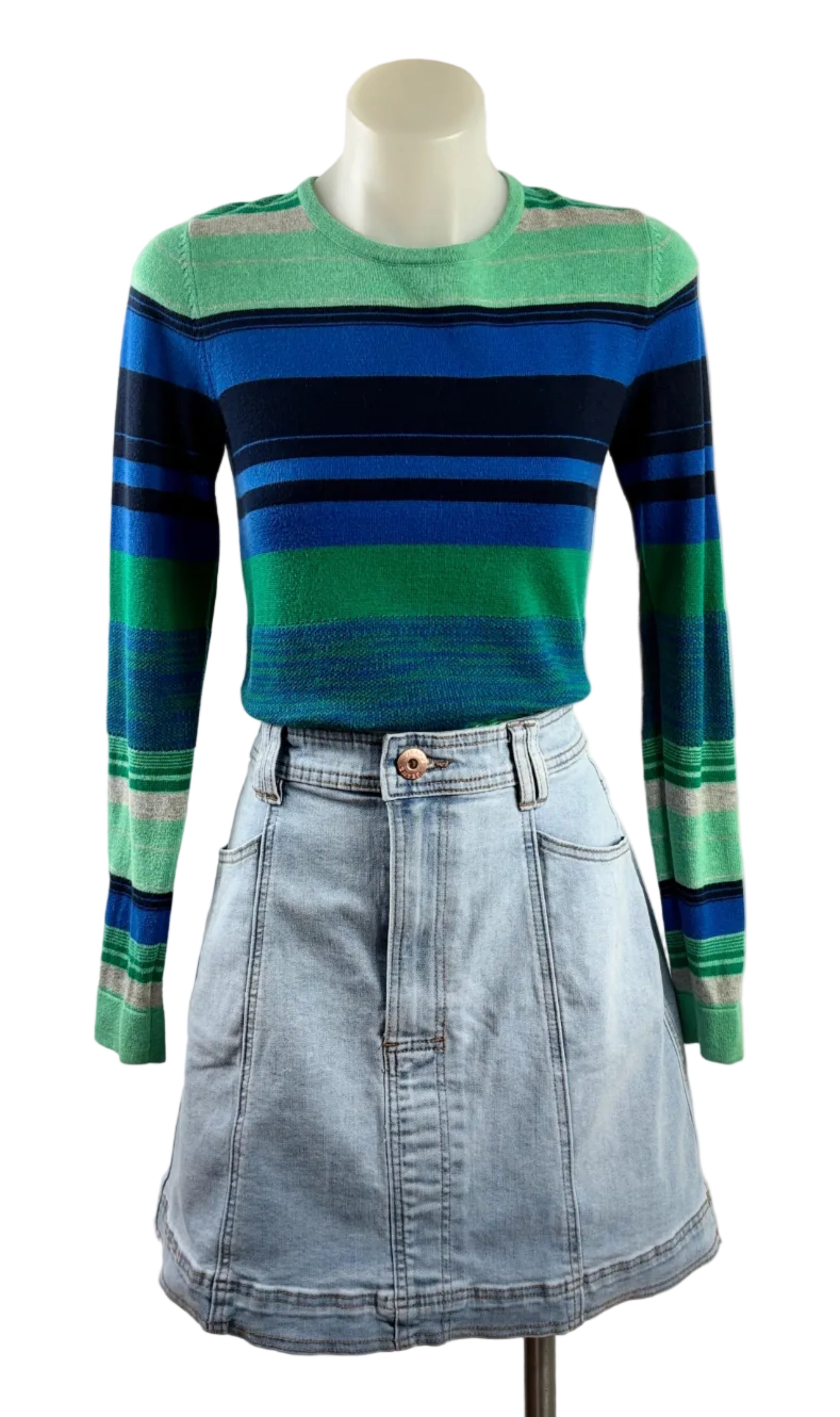 Marcs Blue & Green Knit Top