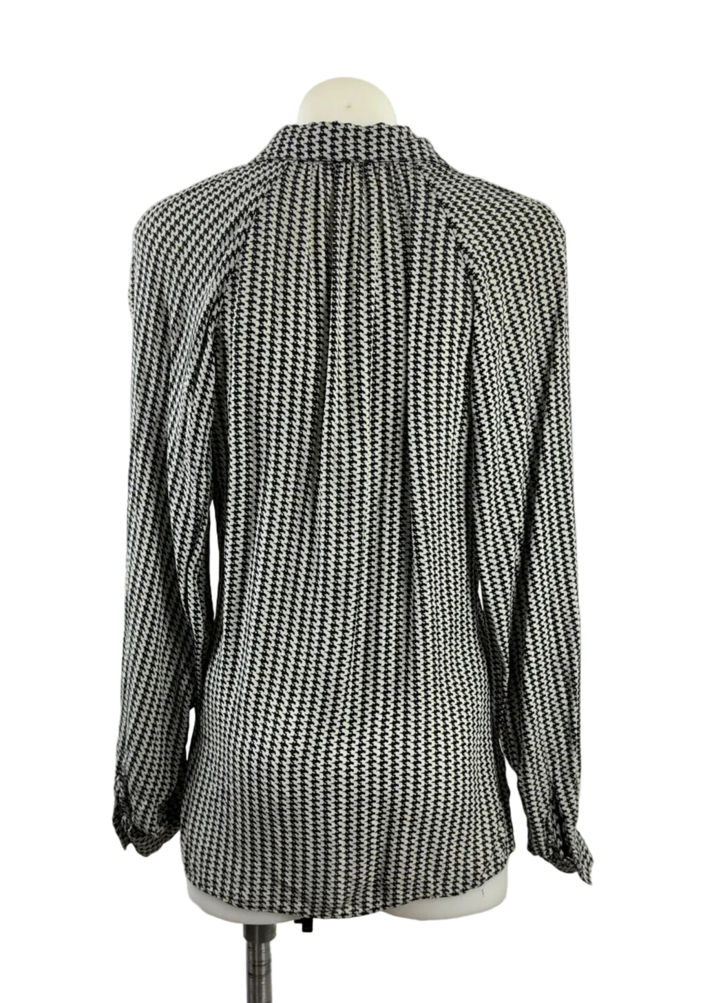 Reiss | Houndstooth Button-Up Shirt | Size 6