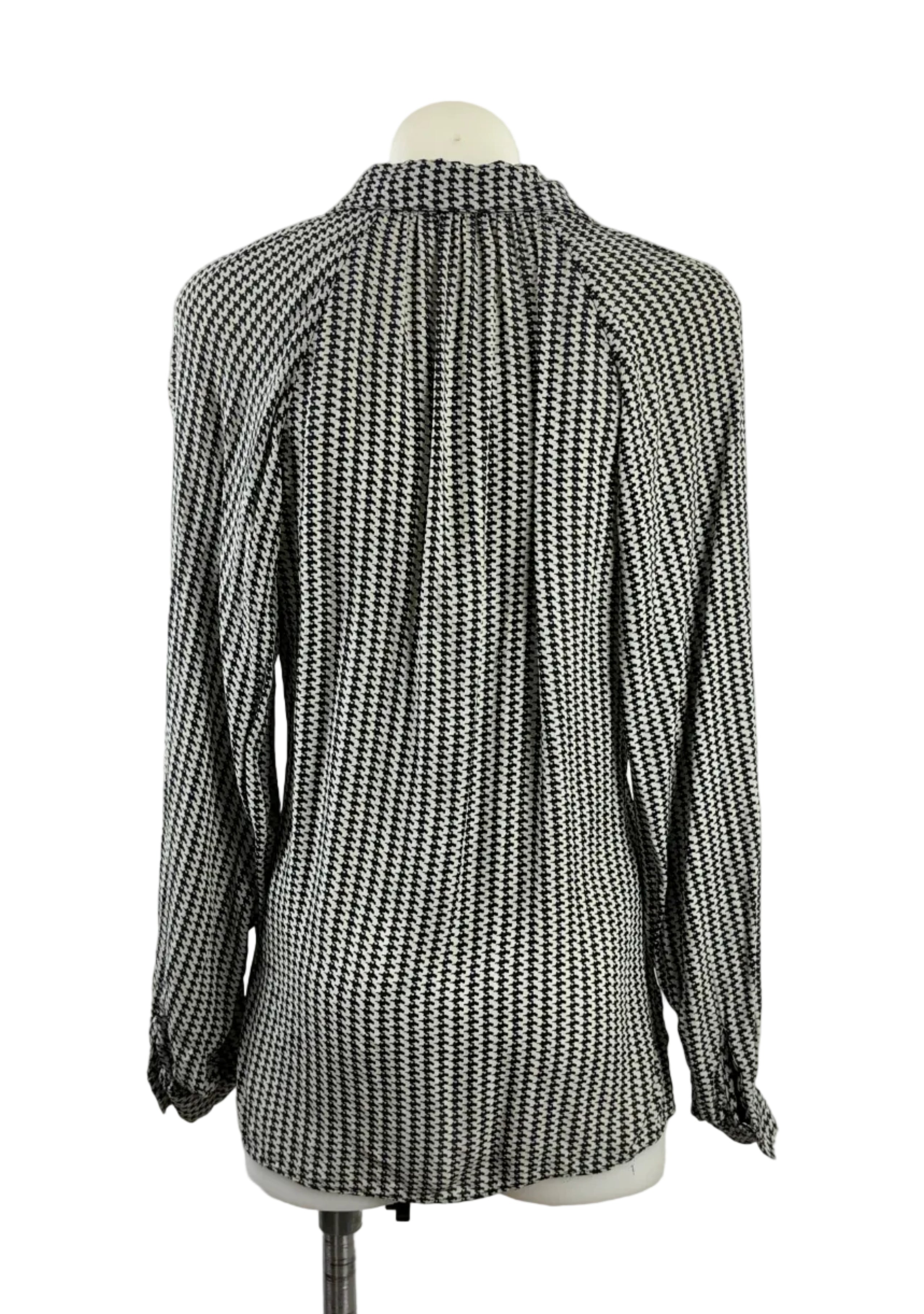 Reiss | Houndstooth Button-Up Shirt | Size 6