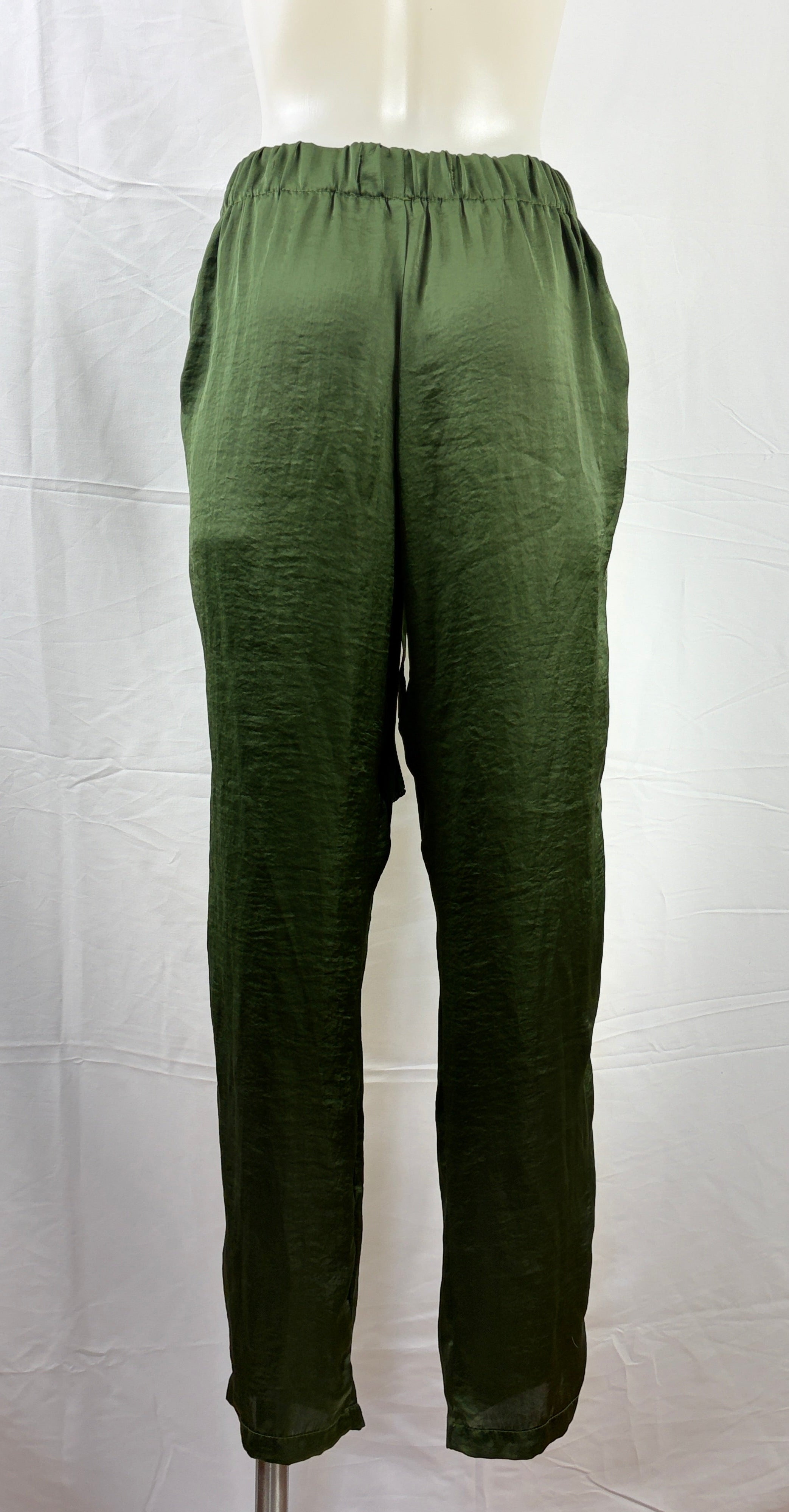 Carolina Green Silky Pants | Size S
