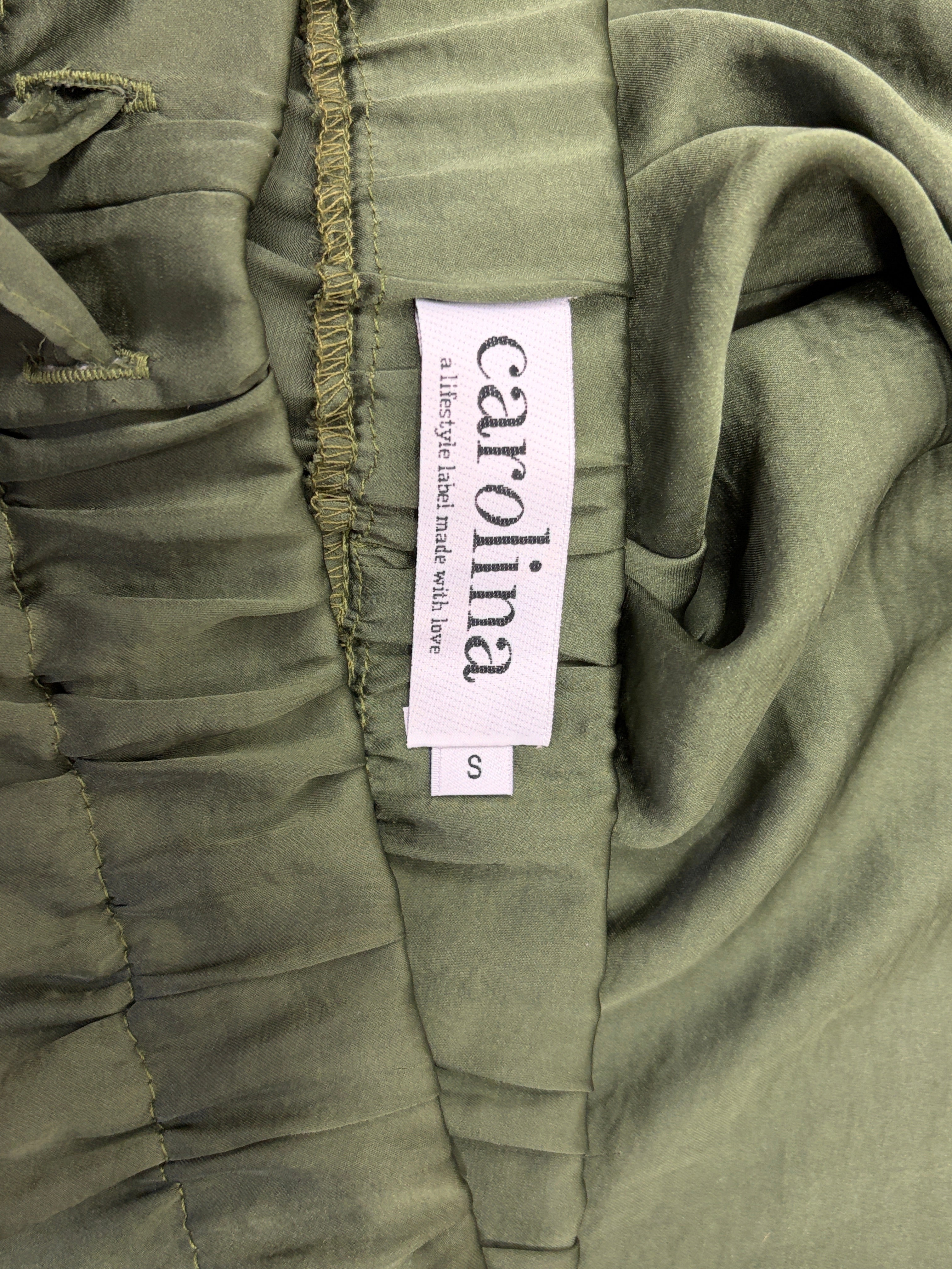 Carolina Green Silky Pants | Size S