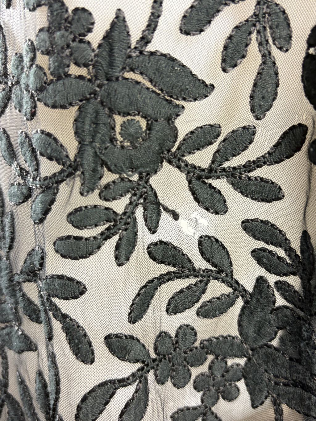 Aje | Embellished Floral Lace Top | Black | Size 6
