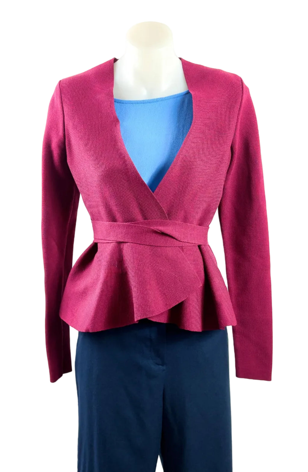Portmans Wrap Jacket in Wine | XS