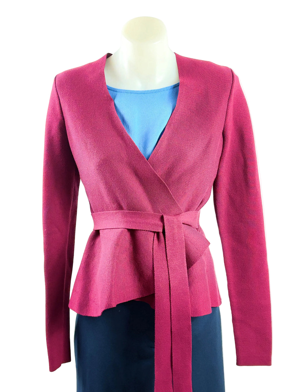Portmans Wrap Jacket in Wine | XS