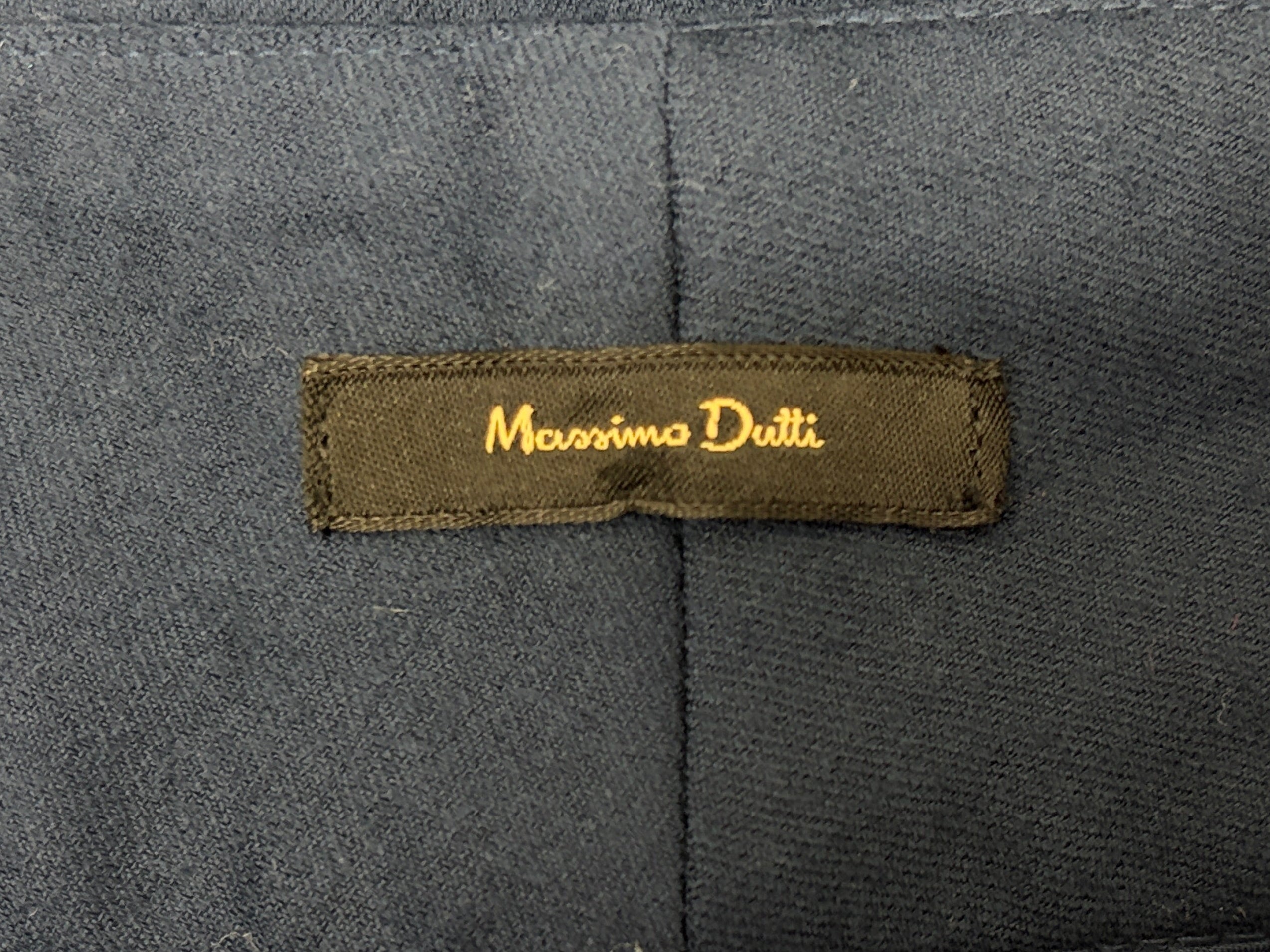 Massimo Dutti Wool Tailored Trousers | Navy | Size EU42